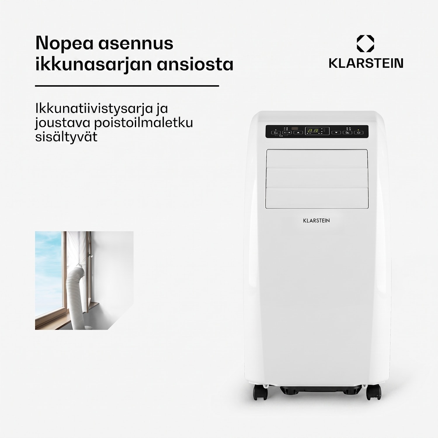 Metrobreeze Rom ilmastointilaite 10 000 BTU/3,0 kW energiatehokkuusluokka A+ Ei | Valkoinen
