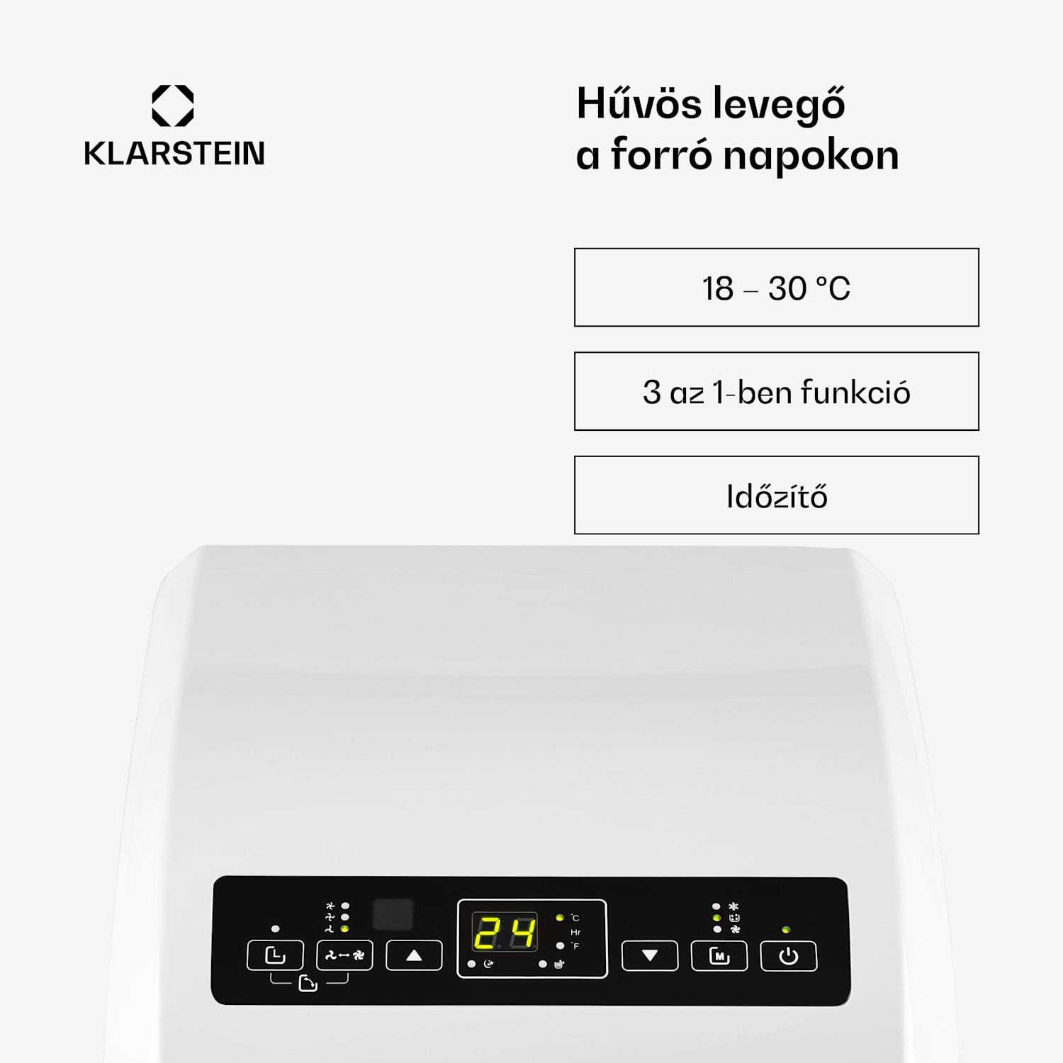 Metrobreeze Rom mobil klíma, 10000 BTU, A+ osztály, távirányító, fehér Nem | Fehér