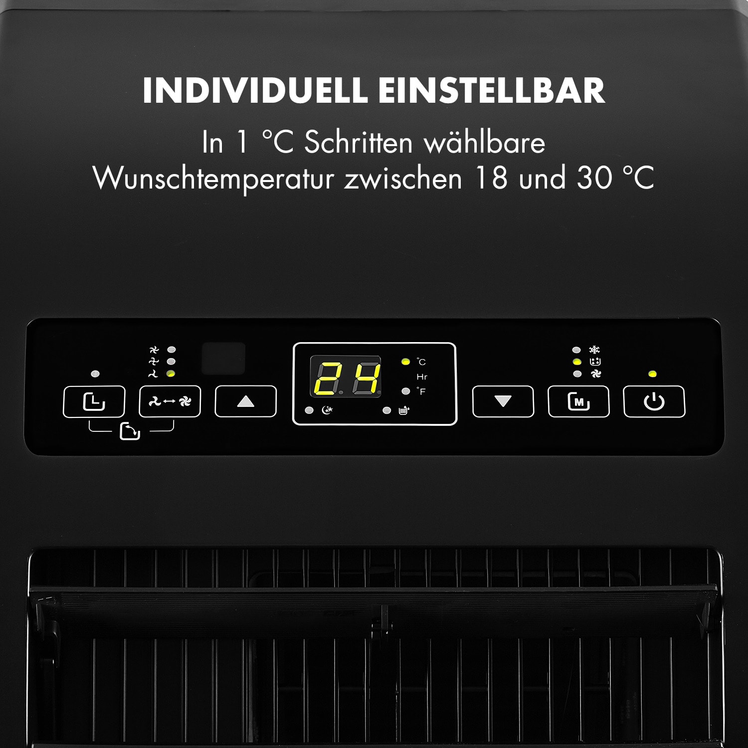 Metrobreeze Rom Klimaanlage 10.000 BTU/3,0 kW EEC A+ Schwarz