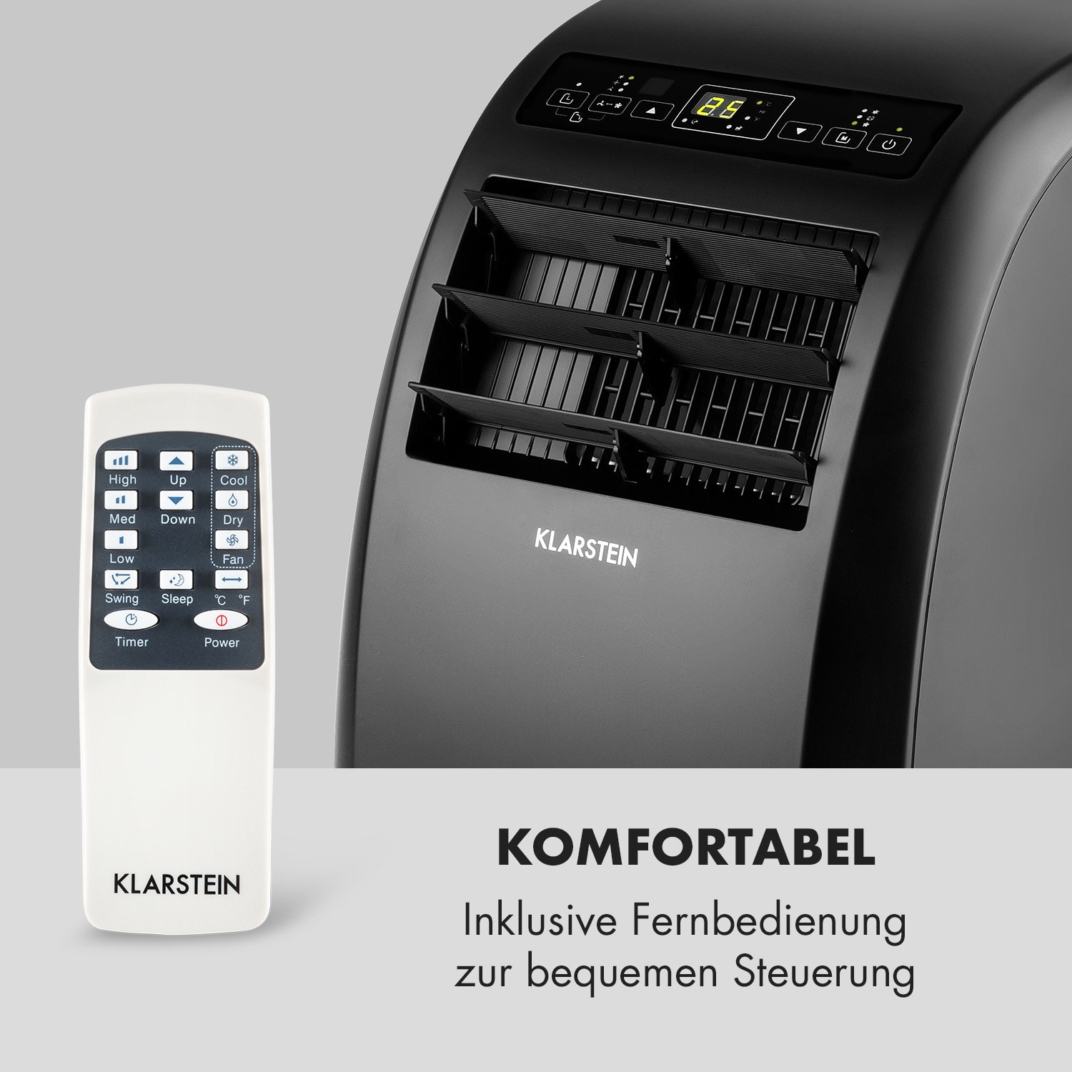 Metrobreeze Rom Klimaanlage 10.000 BTU/3,0 kW EEC A+ Schwarz