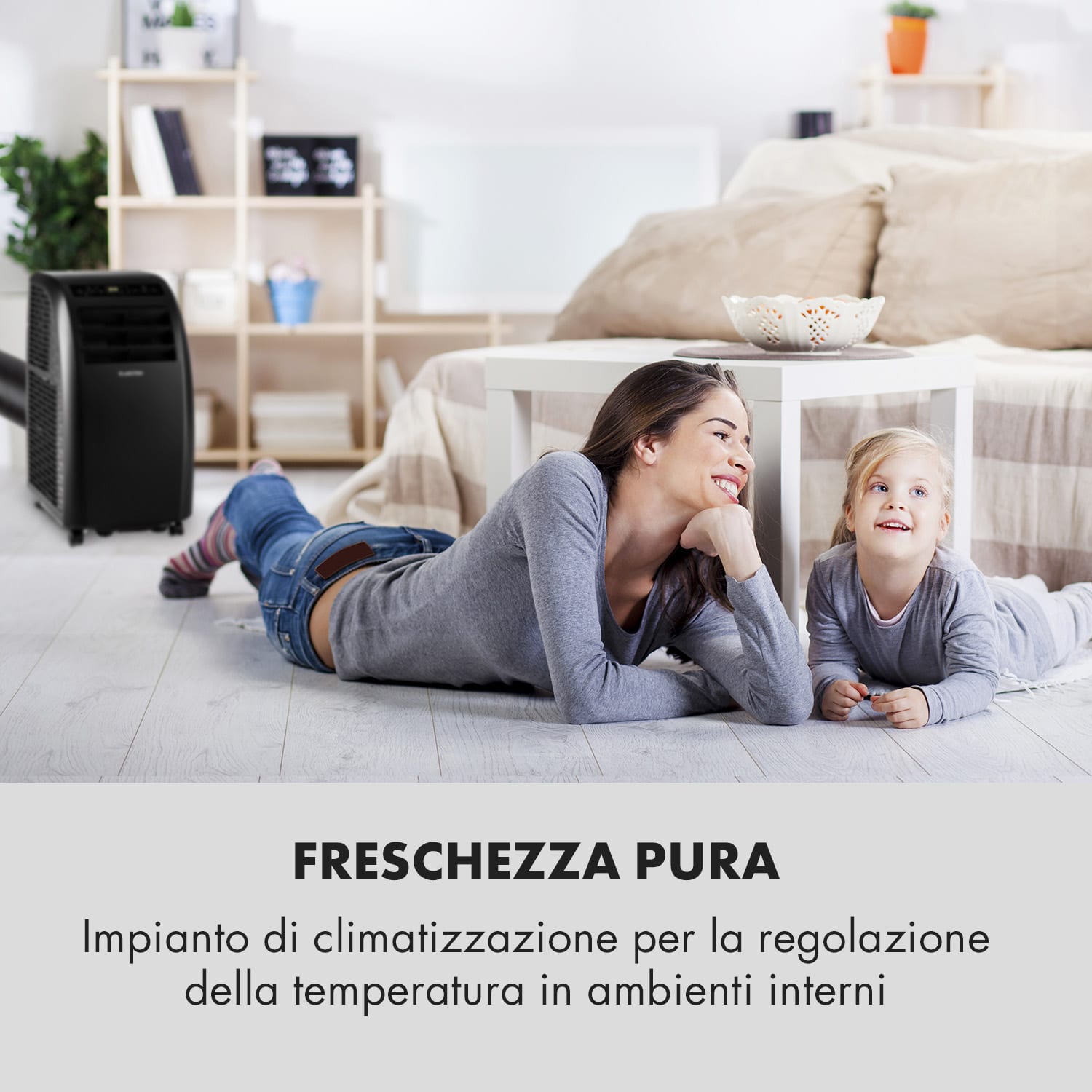 Metrobreeze Rom climatizzatore portatile 10.000 BTU/3,0 kW EEC A+ nero Nero