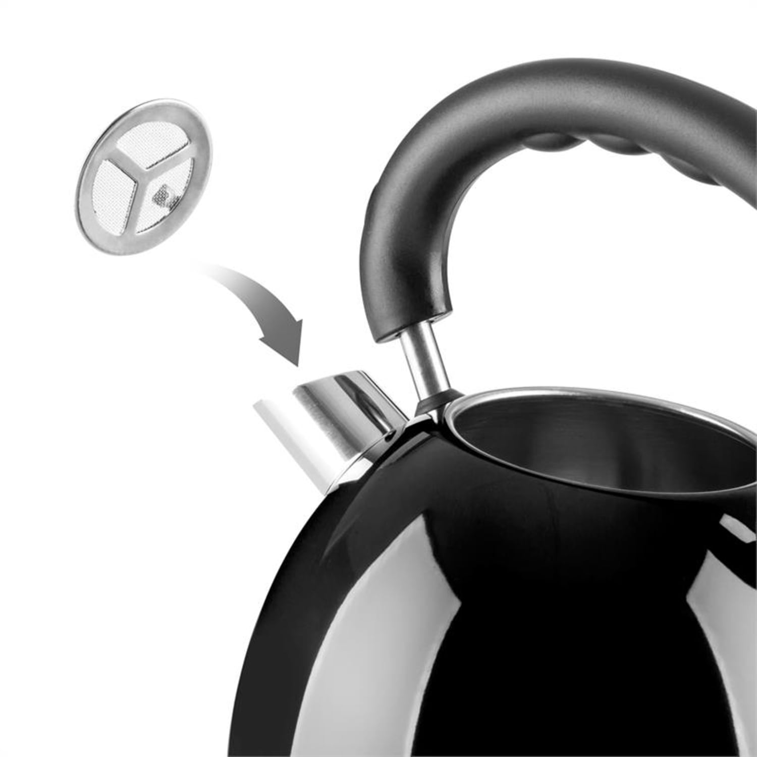 Klarstein Teatime, fekete, 1,8 l, 1850 W, v&iacute;zforral&oacute;, te&aacute;skancs&oacute;, nemesac&eacute;l Fekete
