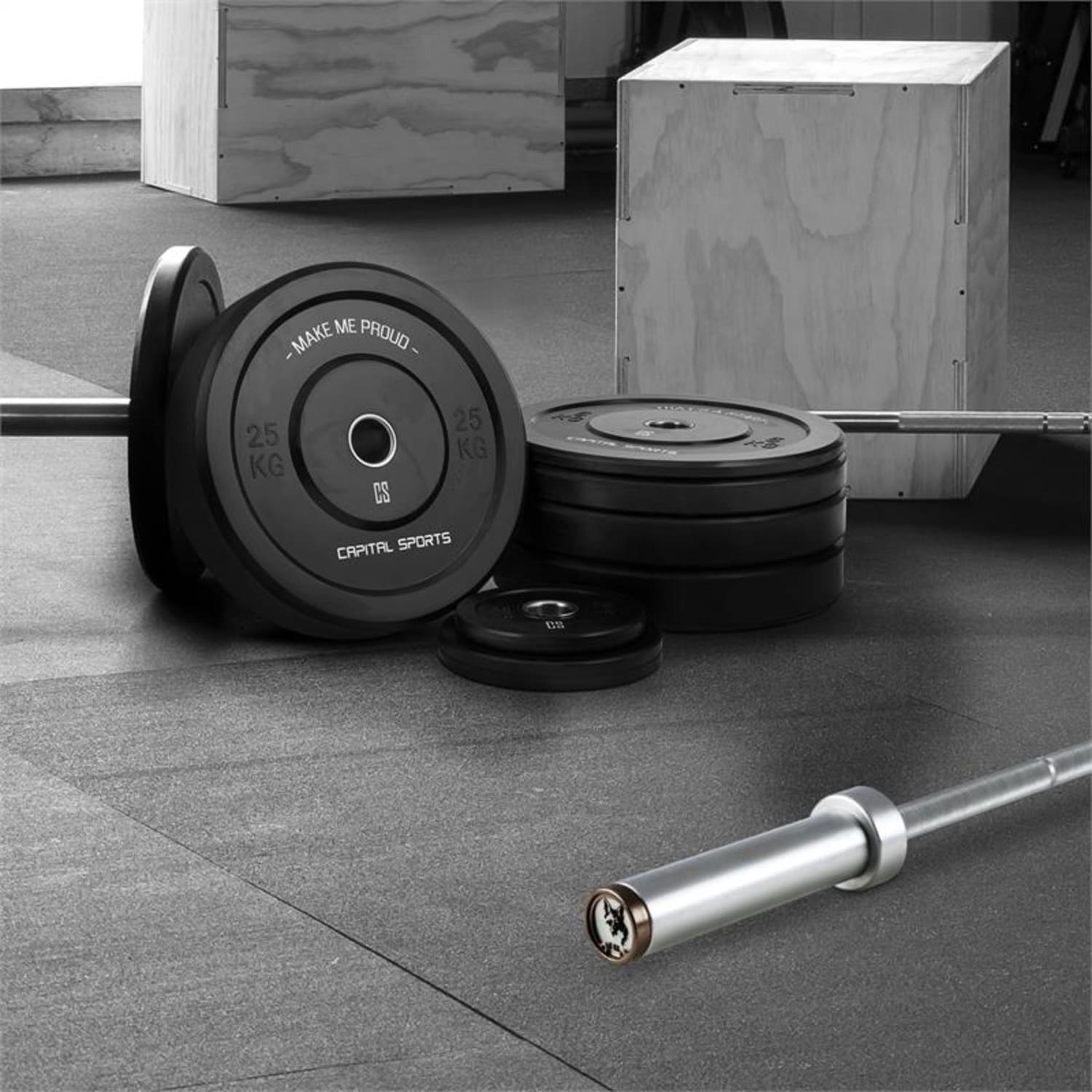 Foxbar halterstang aluminium 5 kg zilver 
