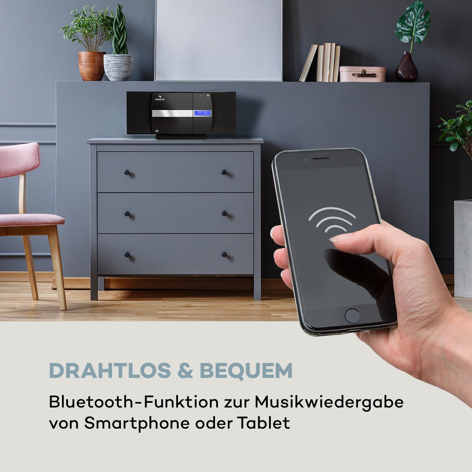 V-20 DAB Vertikal-Stereoanlage BT NFC CD MP3 USB DAB+ & UKW-Tuner