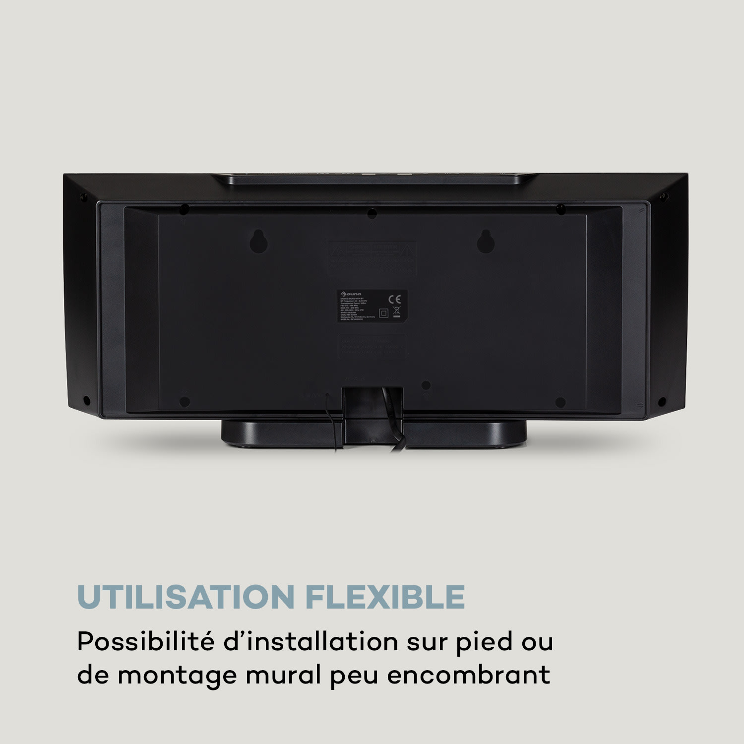 V-20 DAB Chaîne stéréo verticale Bluetooth NFC CD MP3 USB DAB+ & Tuner FM 