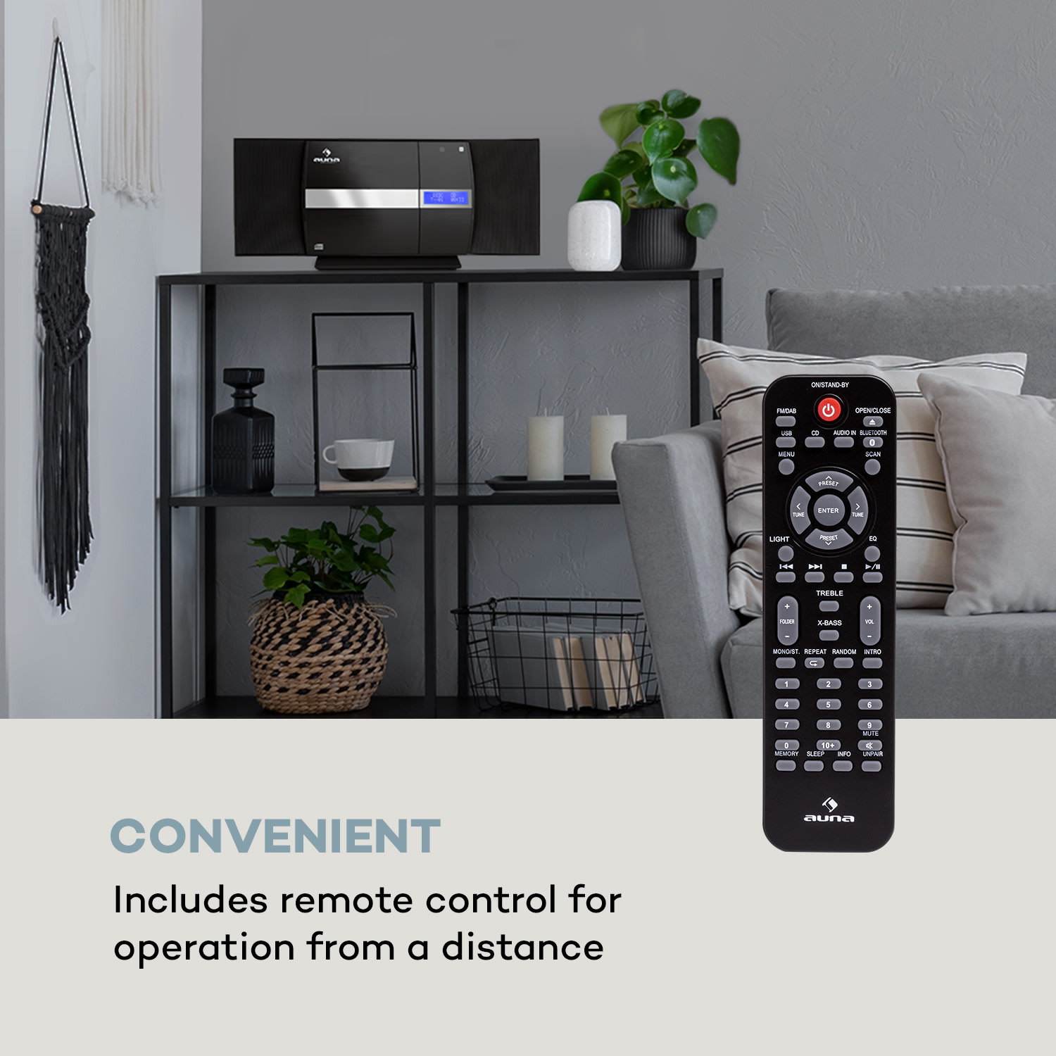 V-20 DAB, wieża stereo, Bluetooth, NFC, CD/USB, MP3, DAB+/FM