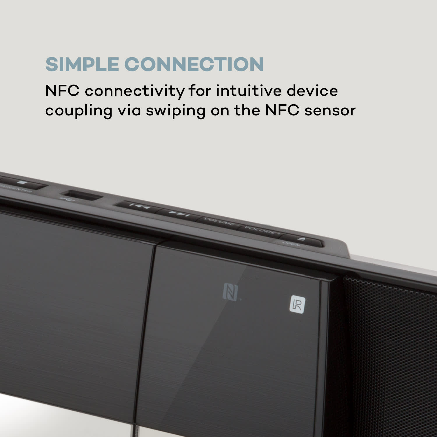 V-20 DAB, wieża stereo, Bluetooth, NFC, CD/USB, MP3, DAB+/FM