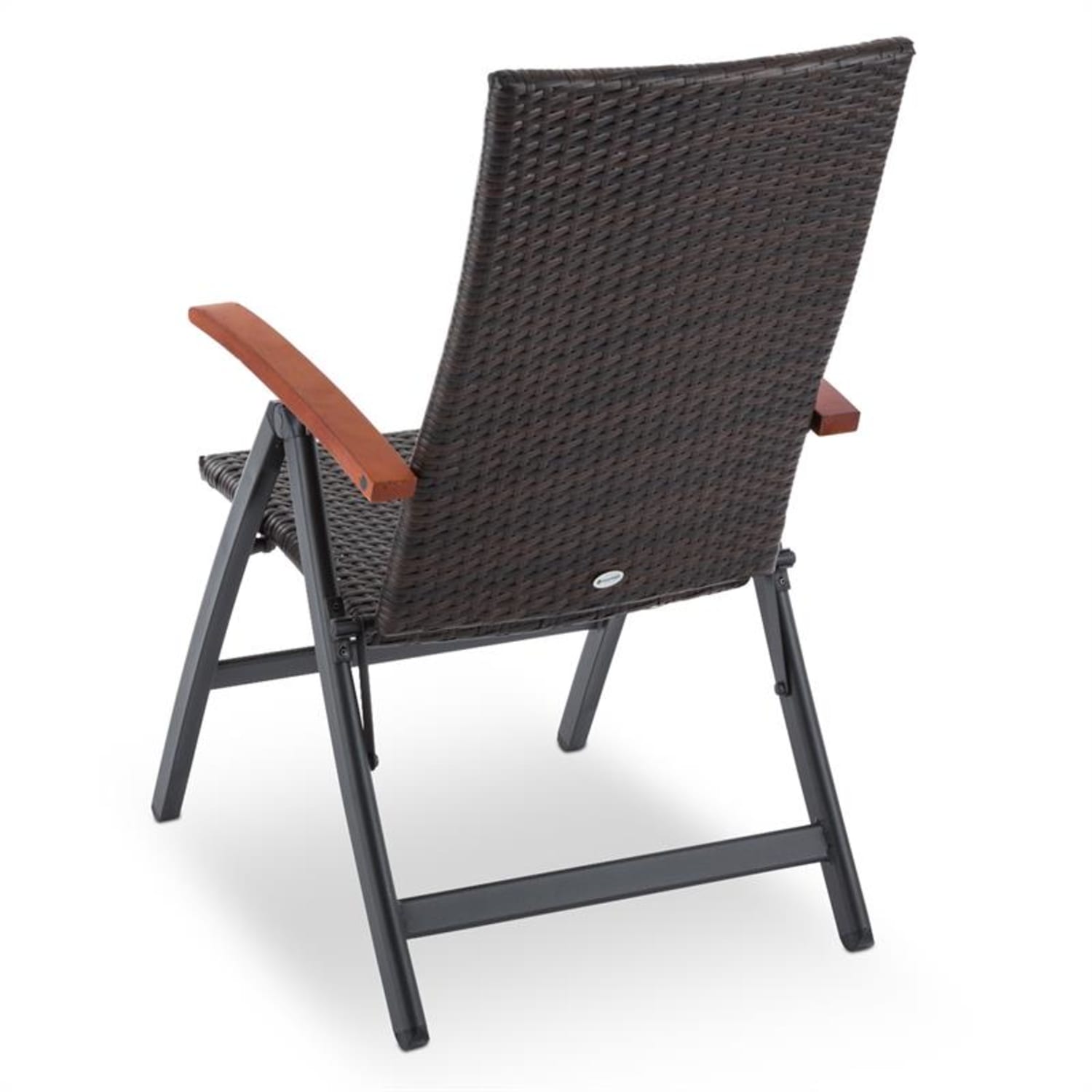 Korsika Silla plegable con reposabrazos 58,5x103x75 cm Poliratán Aluminio 