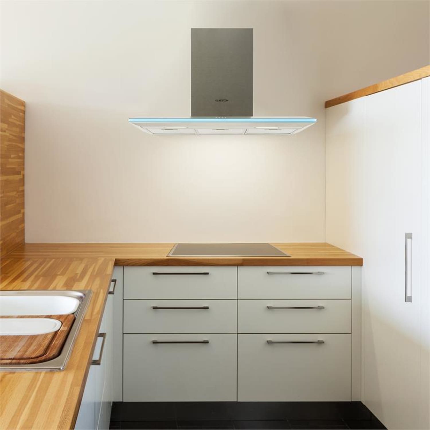 Violetta Bianco Okap kuchenny 90 cm Montaż ścienny 541 m³/h LED Biały