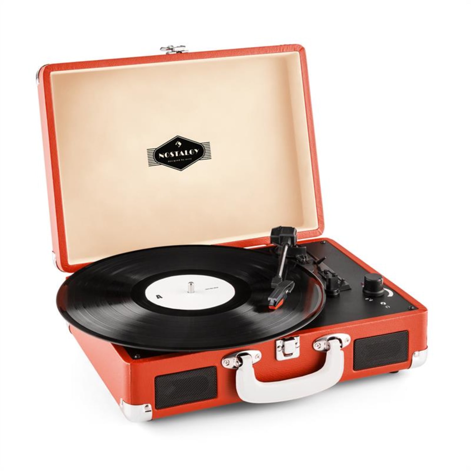 Peggy Sue Red Tocadiscos retro Vinilo LP USB Line Out Naranja oscuro 