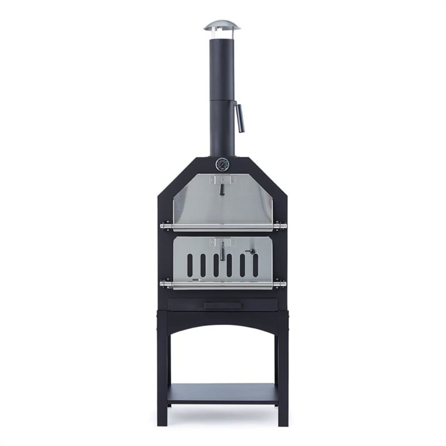 Pizzaiolo Horno para pizza Asador Horno ahumador Acero Piedra para pizza 