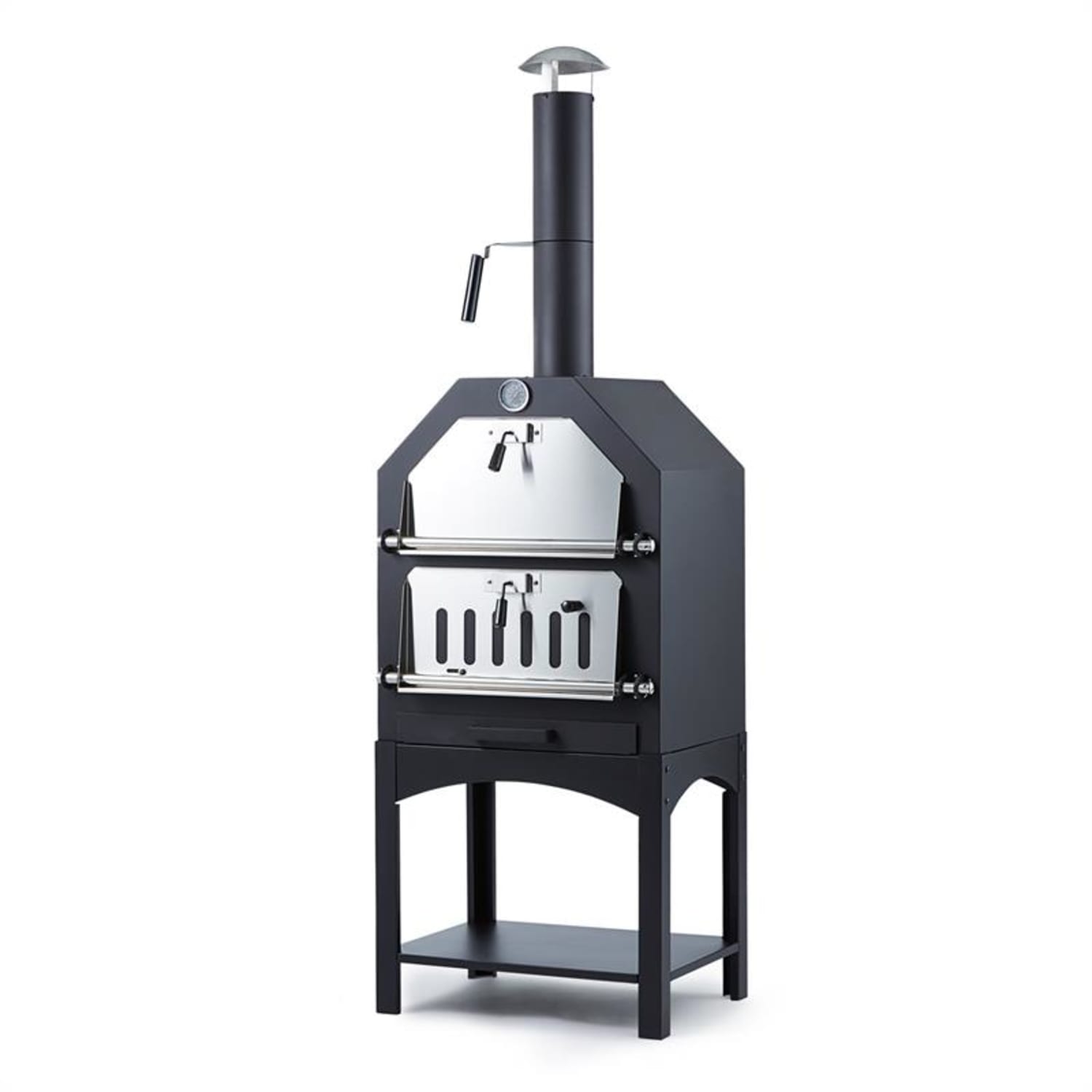 Pizzaiolo Horno para pizza Asador Horno ahumador Acero Piedra para pizza 
