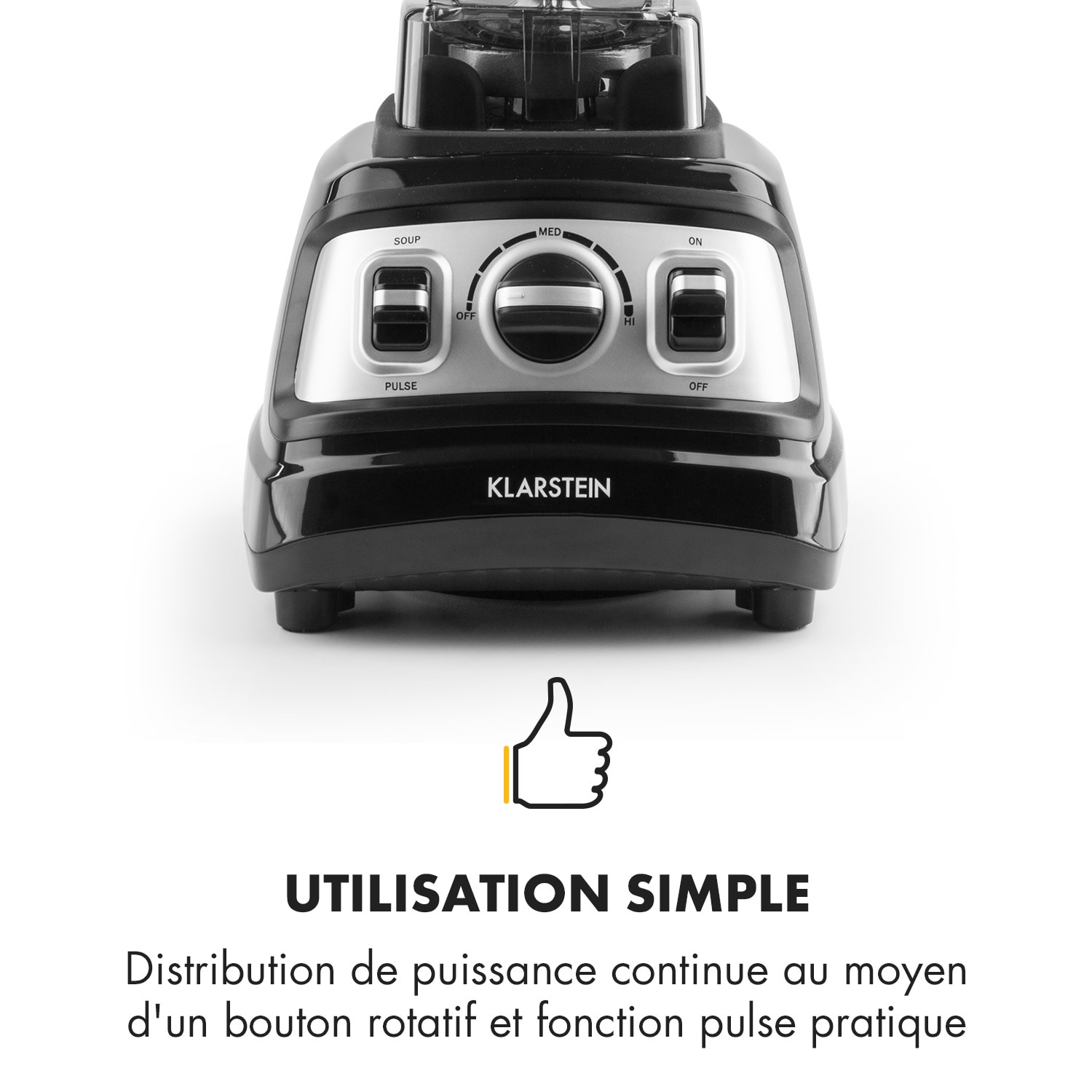 Herakles 3G-V2 Mixeur sur pied soupmaker 2L 200W moteur 2,7 CV sans BPA -noir 