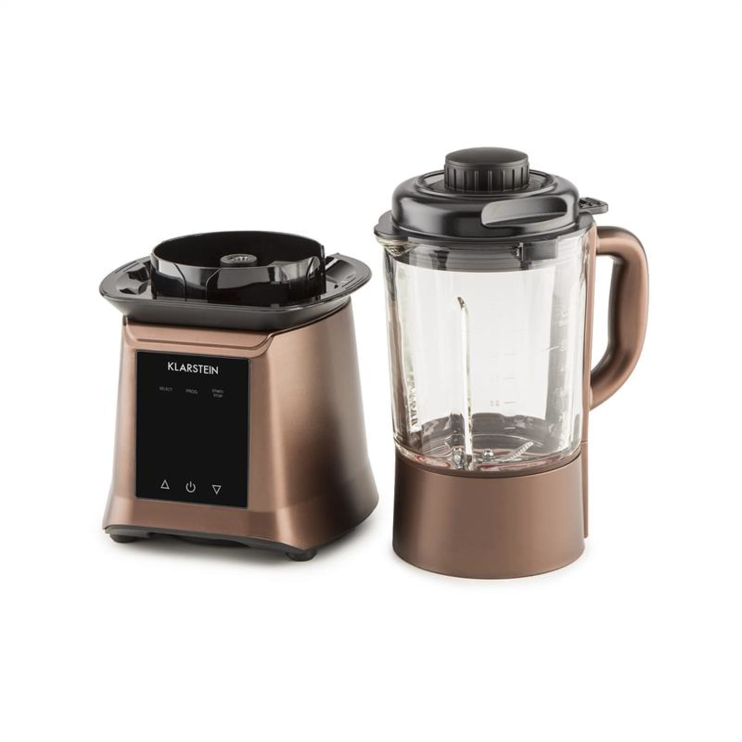 Klarstein Herakles Heat leves mixer, 1300W/1,7k 900W 1,75l BPA-free, üveg, kávészínű Bronz