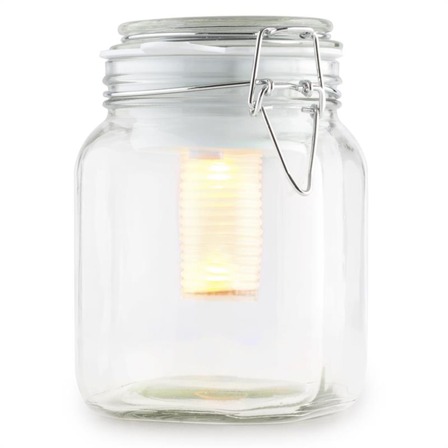 Wetterfrosch, LED oświetlenie, słoik, solarne, akumulator, żółte/niebieskie