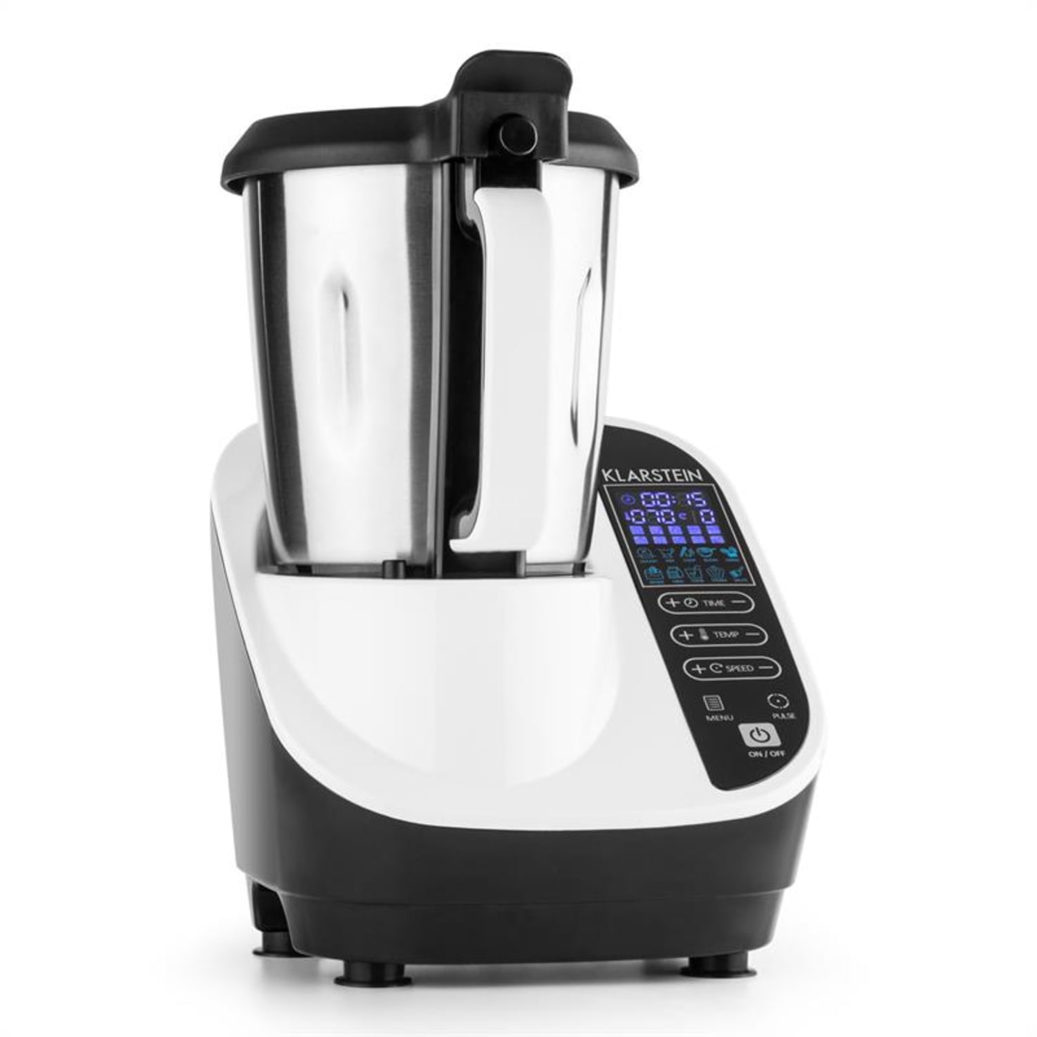 Robot de bucatarie, Programe 500/1100 W din oțel inoxidabil negru / alb Alb