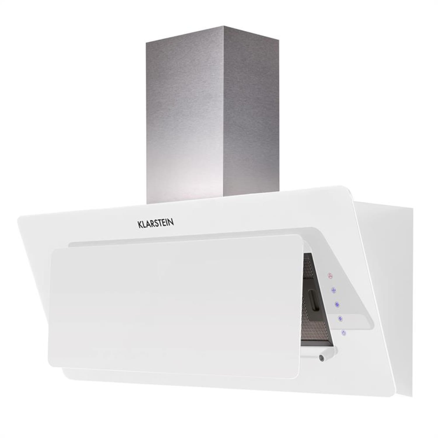 Lorea cap extractor liber 90cm 290 m³ / h sticlă Touch alb