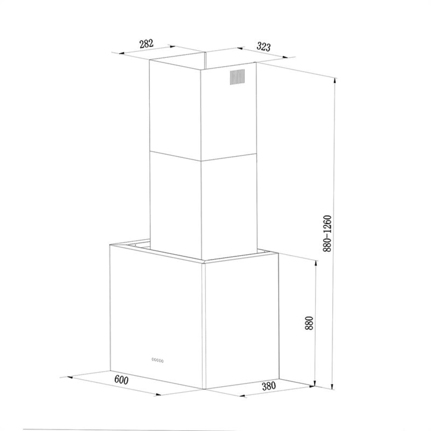 Cuboo okap kuchenny 60cm 340 m³/godz. biały Biały