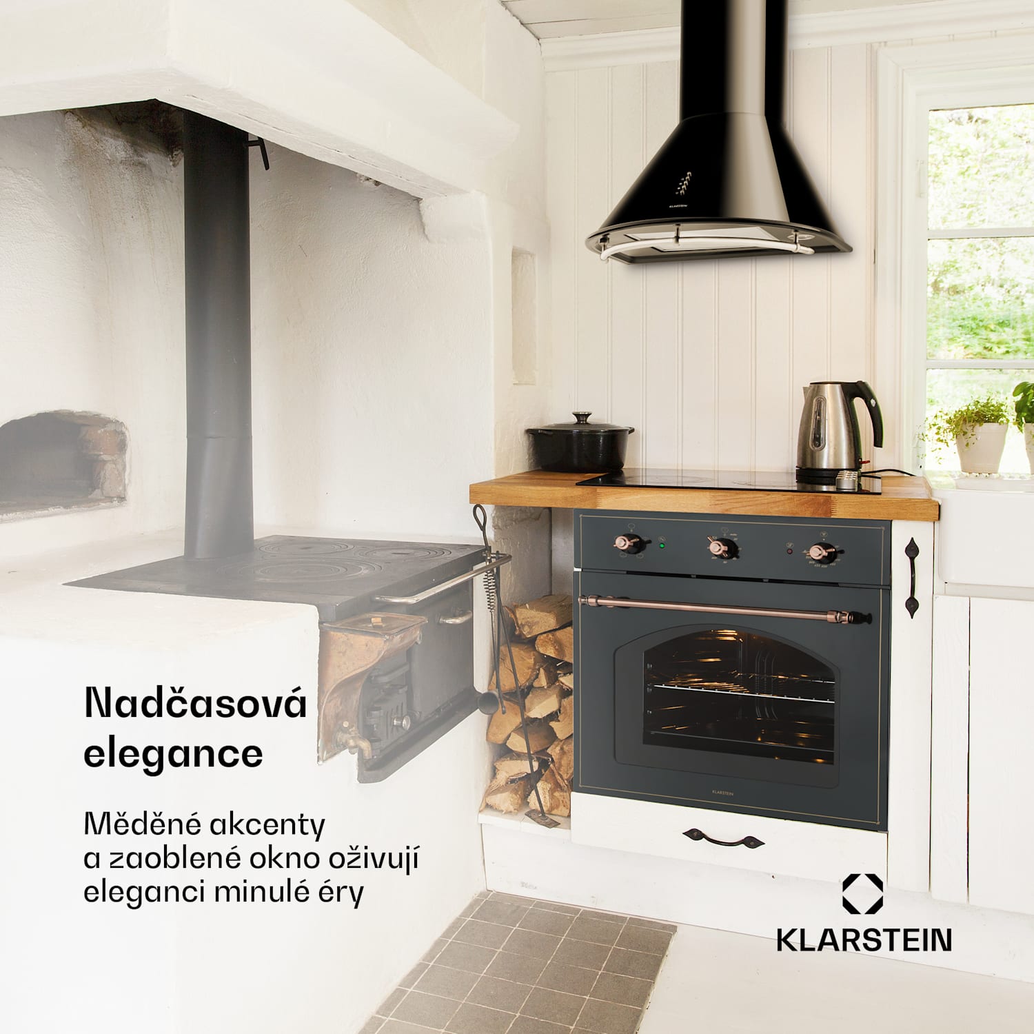 Vilhelmine, vestavná trouba, 55 l, energetická třída A, černá Černá