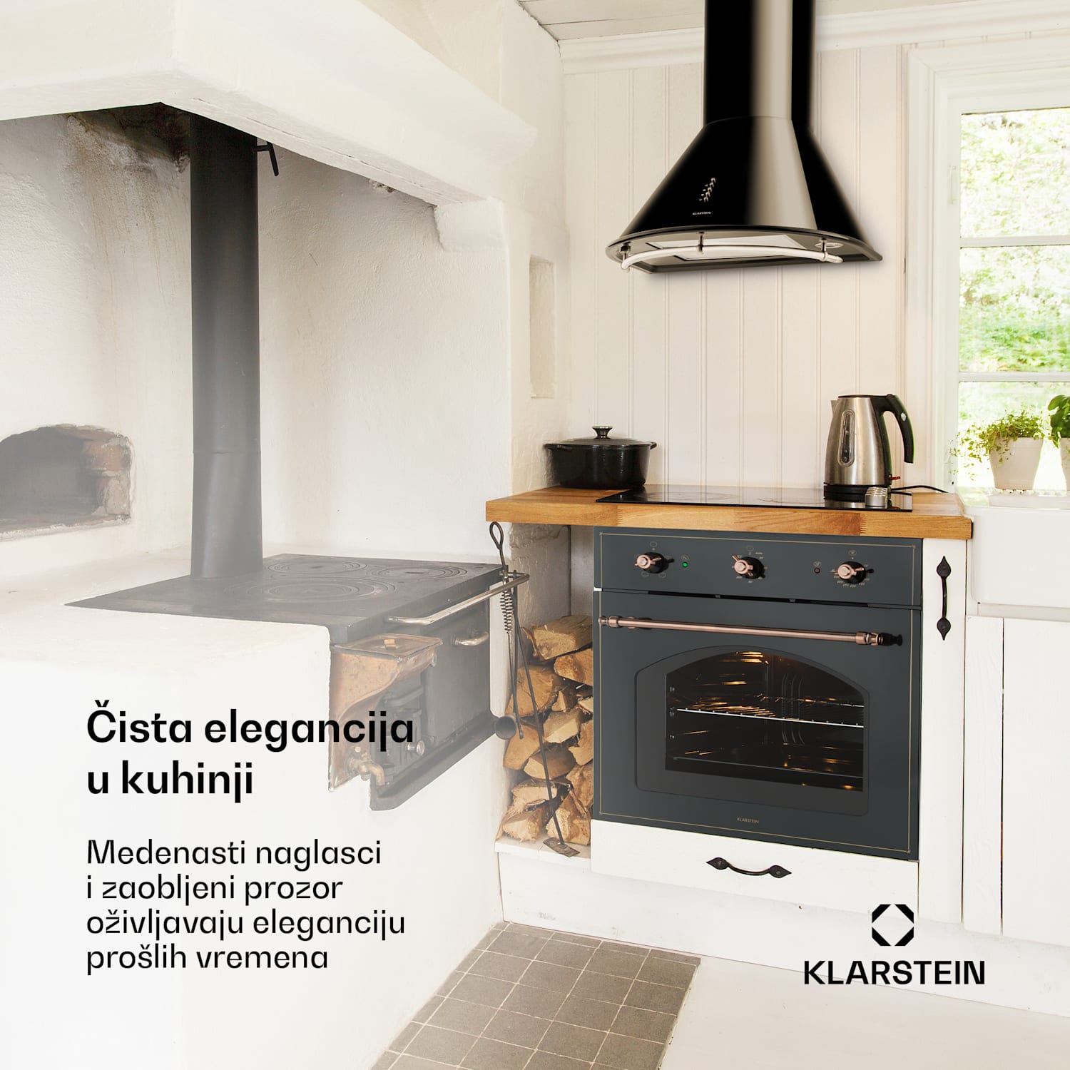 VILHELMINE, pećnica, 55L, ugradbena, energetski razred A, crna Crna