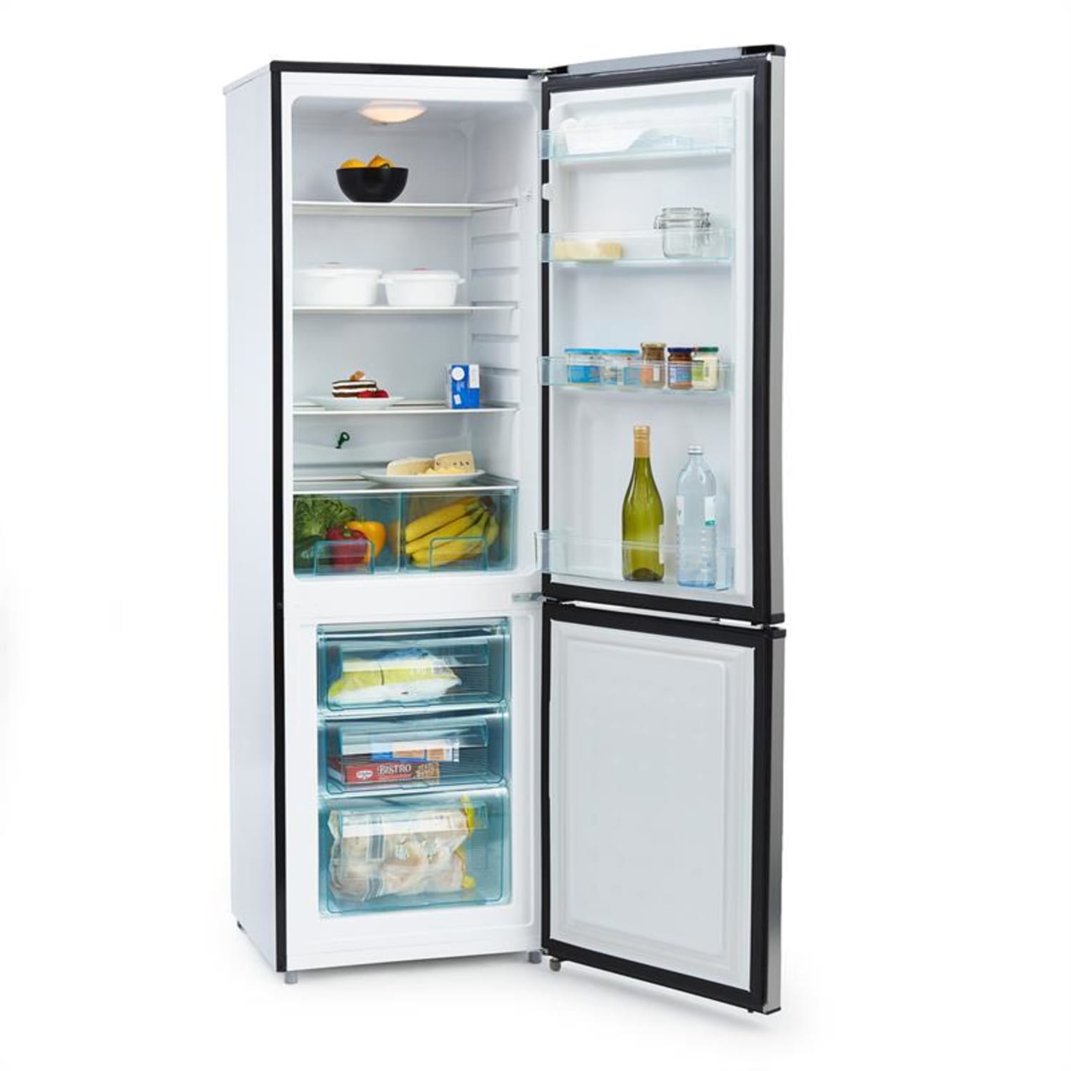 Big Mommy Cool Koel-vries-combinatie A++ 205kWh/jaar 300 L 300 | Zilver