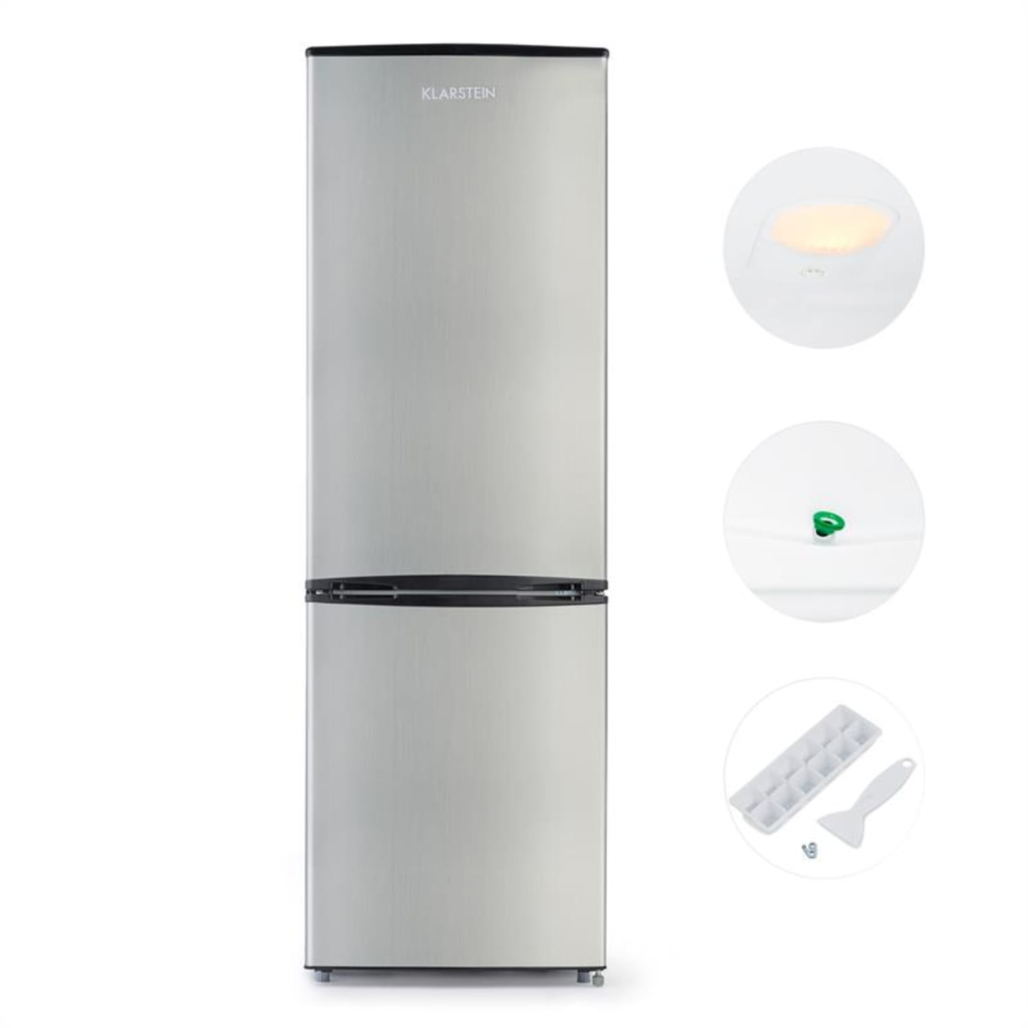 Big Mommy Cool Koel-vries-combinatie A++ 205kWh/jaar 300 L 300 | Zilver