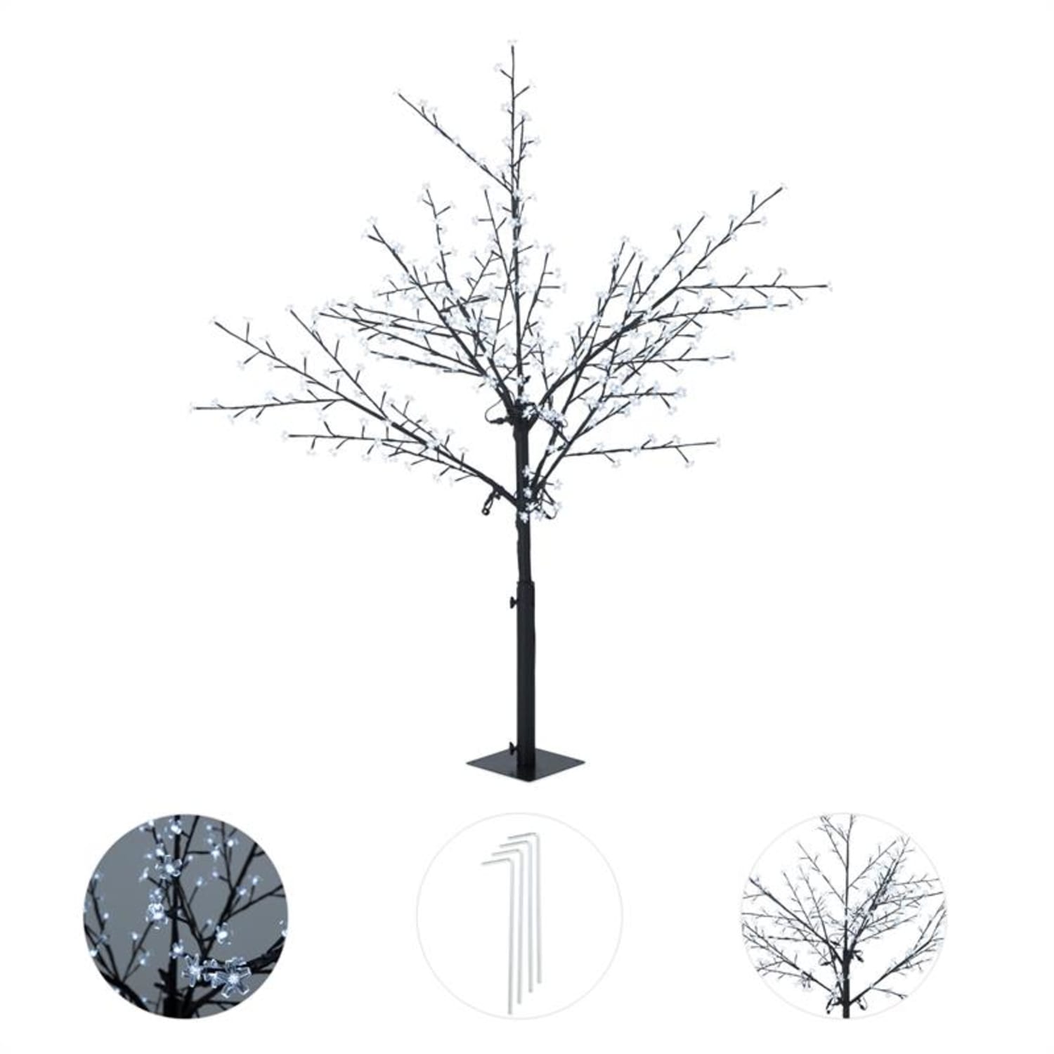 Hanami, drzewko świecące, kwiaty czereśni, 180 cm, 336 diod LED, biały zimny 336 LEDs / 180 cm | Zimnobiały