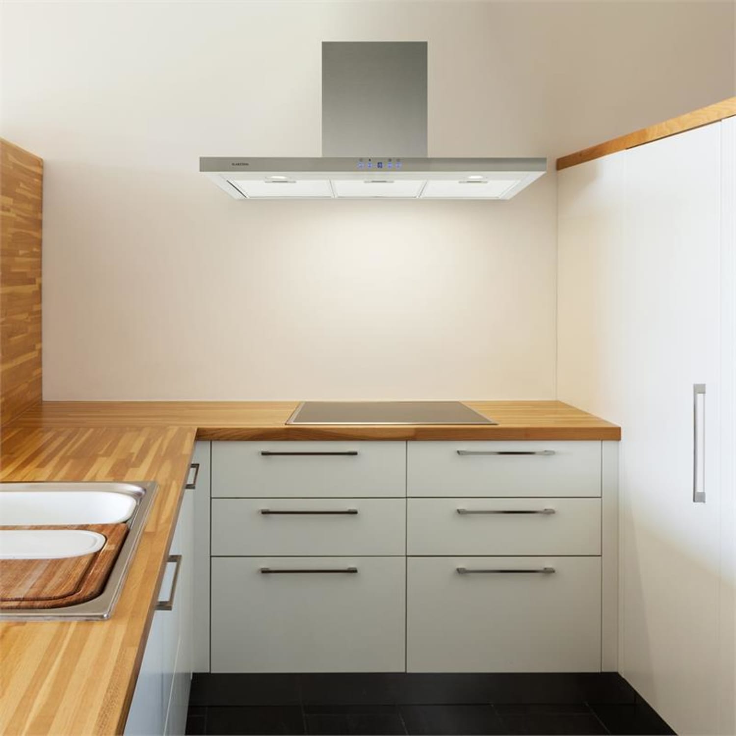 Klarstein Limelight hota din oțel inoxidabil de 90 cm 620 m³ / h Clasa A din oțel inoxidabil 