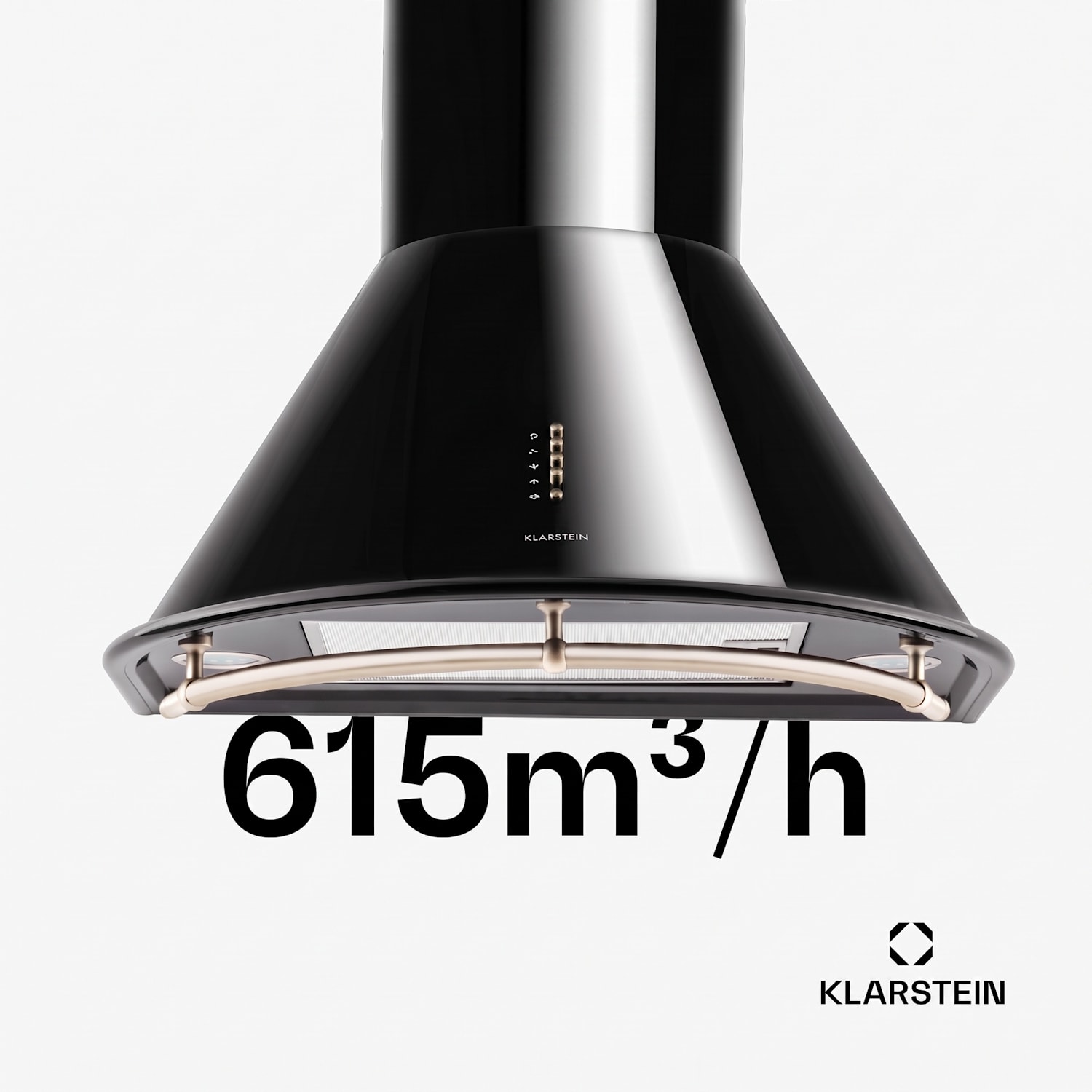 Lumio Neo retro-liesituuletin 60 cm 615 m³/h ruostumatonta terästä musta 600 m³/h | Musta