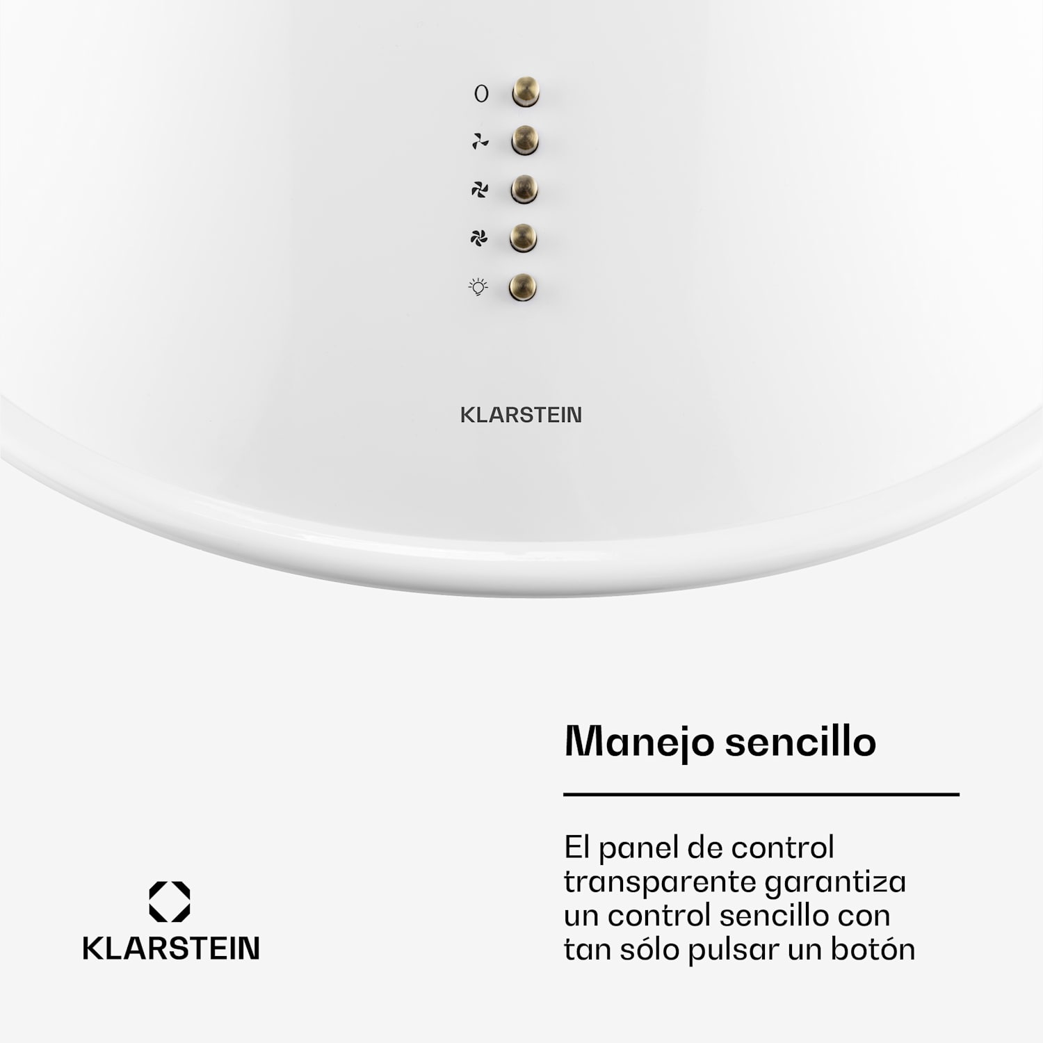 Lumio Neo Campana extractora retro, 60 cm, 610 m³/h, etiqueta energética A, en acero inoxidable y color blanco Blanco