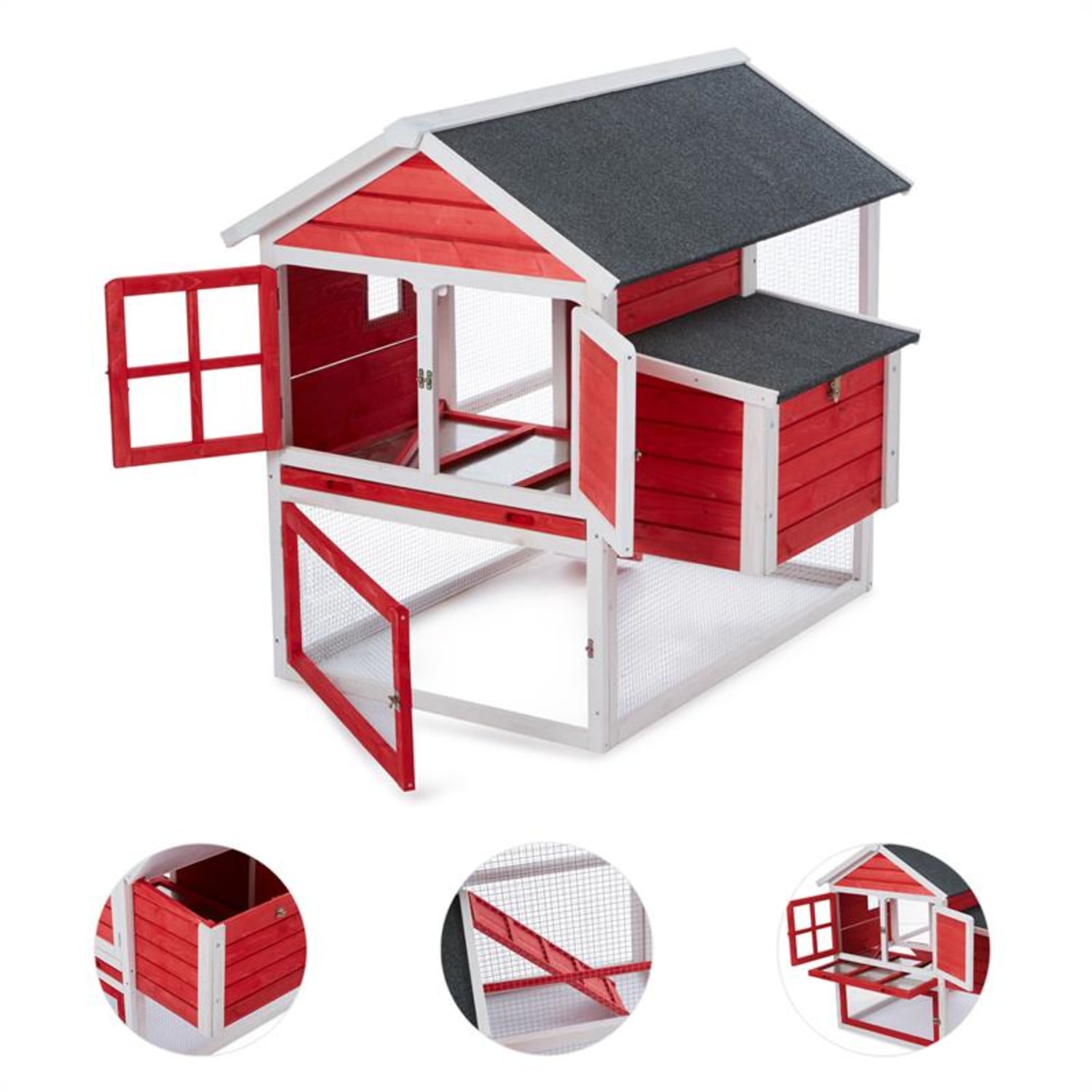 Villa Gallo, kurín, 2 hniezda, 120 x 122 x 127,5 cm, drevo