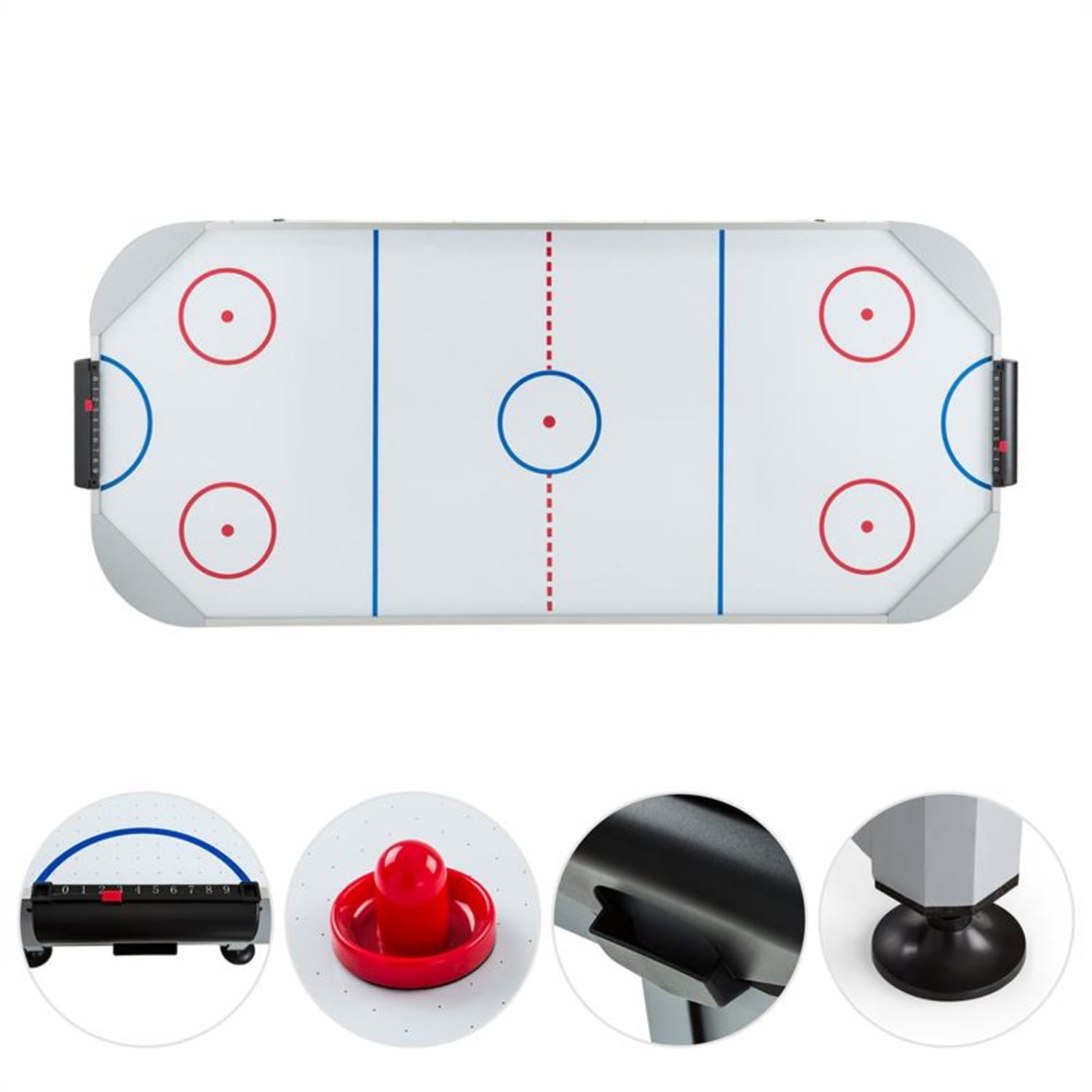 Arctic Thunder Stół do Airhockey'a 7" 80 x 90 x 190 cm (szer. x wys. x gł.) srebrny Srebrny