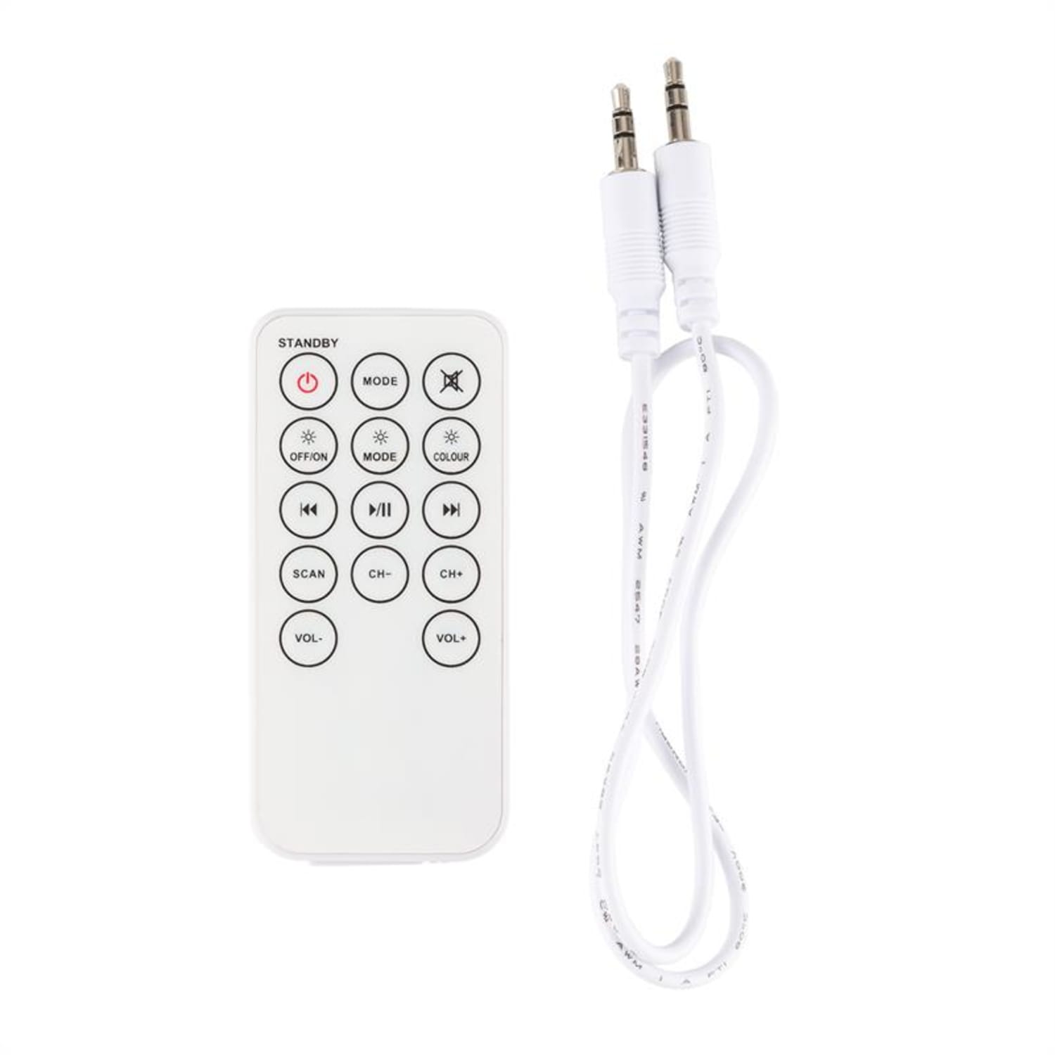 Light Up Tower Speaker Enceinte colonne 2 x 7 W (RMS) Bluetooth LED USB FM – blanc Blanc