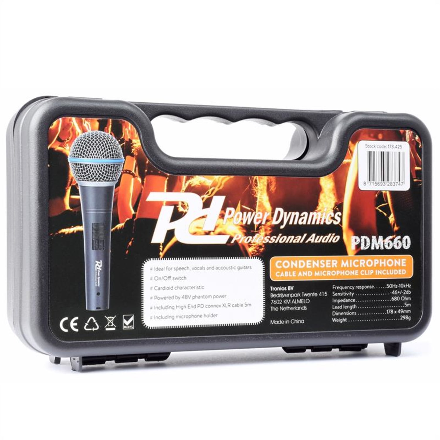 PDM660, mikrofon pojemnościowy, kabel XLR + 48 V