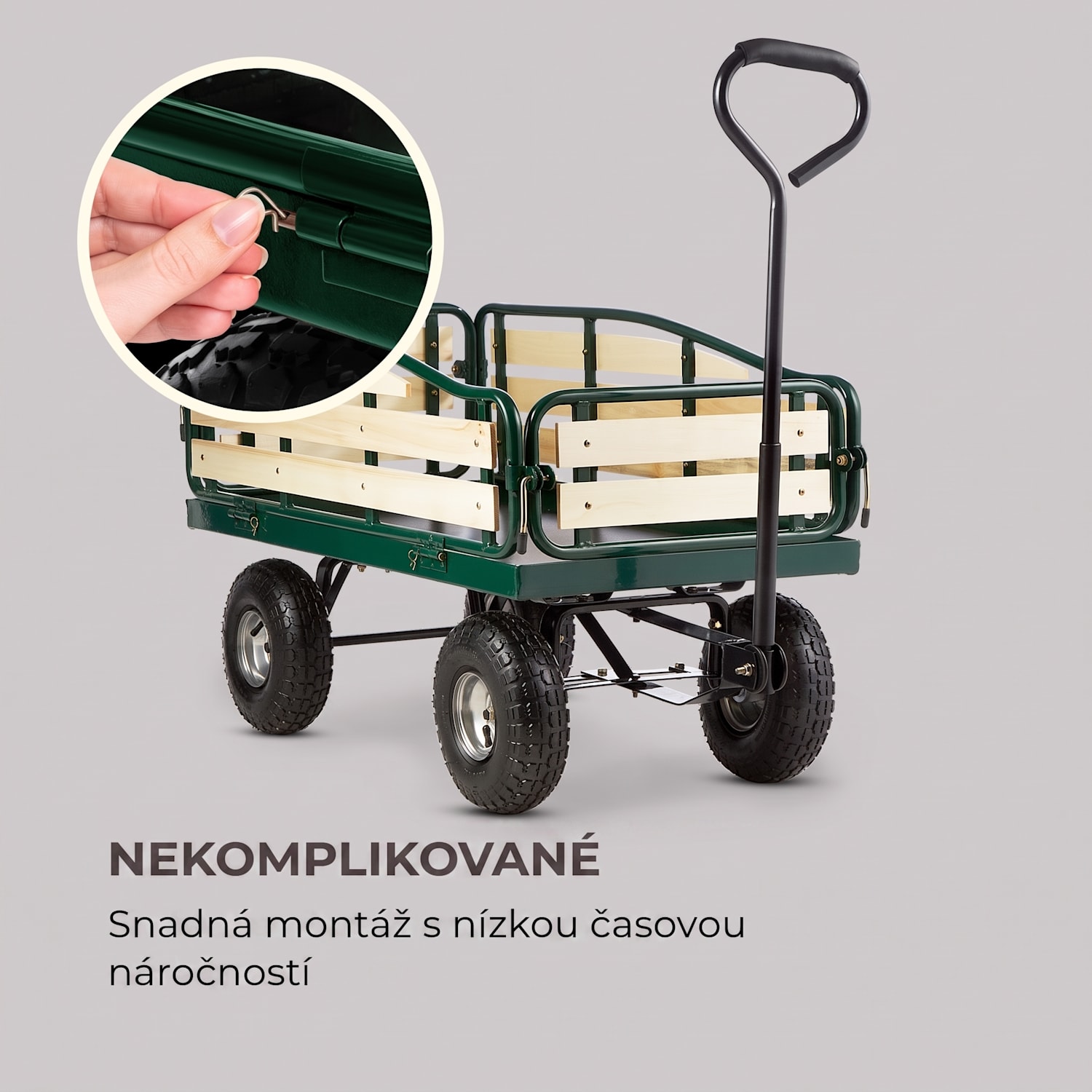 Ventura, ruční vozík, maximální zátěž 300 kg, ocel Tmavě zelená