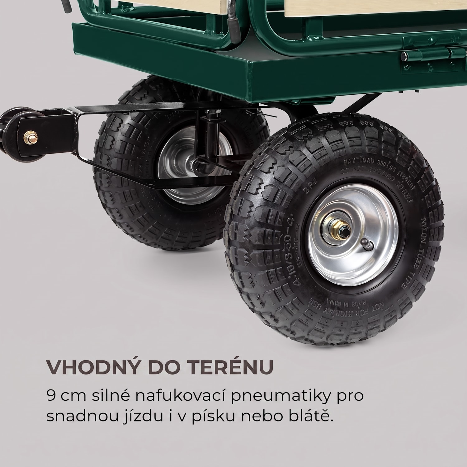 Ventura, ruční vozík, maximální zátěž 300 kg, ocel Tmavě zelená