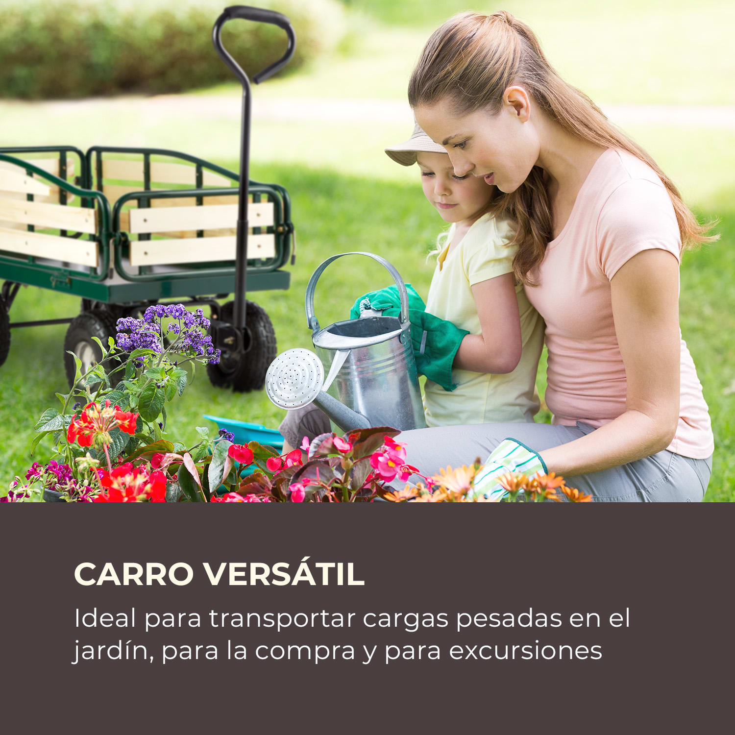 Ventura Carretilla de mano Carga pesada 300 kg acero Verde Oscuro