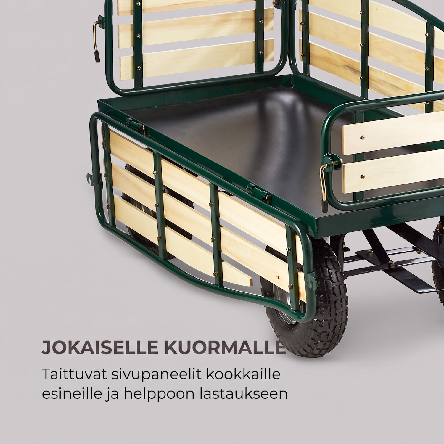 Ventura käsikärry raskaalle kuormalle 300 kg teräs Tummanvihreä