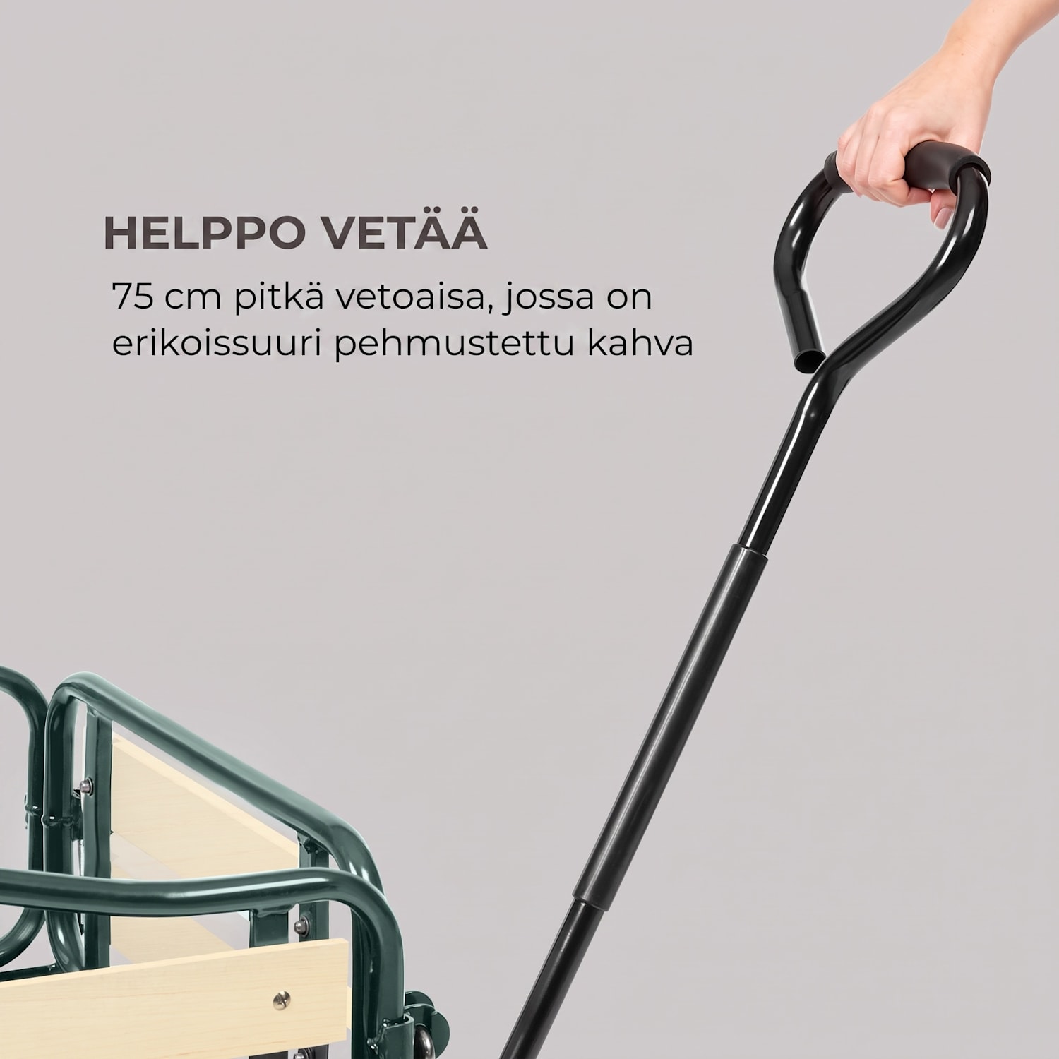 Ventura käsikärry raskaalle kuormalle 300 kg teräs Tummanvihreä
