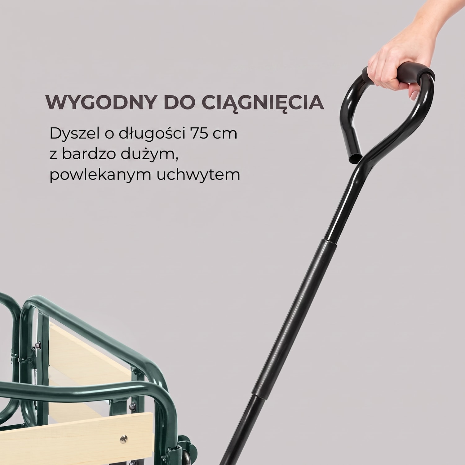 Ventura, wózek ręczny, maksymalne obciążenie 300 kg, stal Ciemnozielony