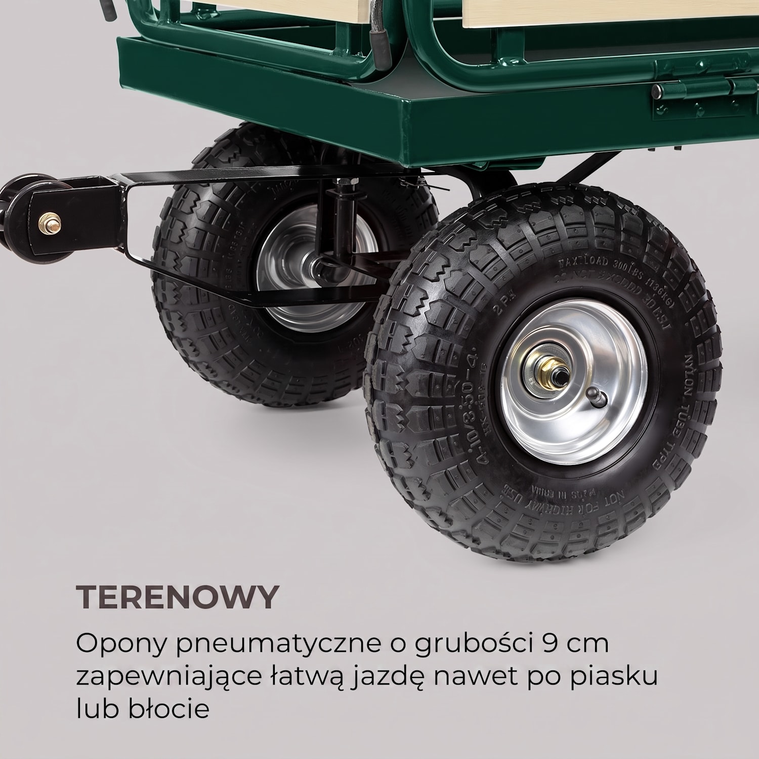 Ventura, wózek ręczny, maksymalne obciążenie 300 kg, stal Ciemnozielony