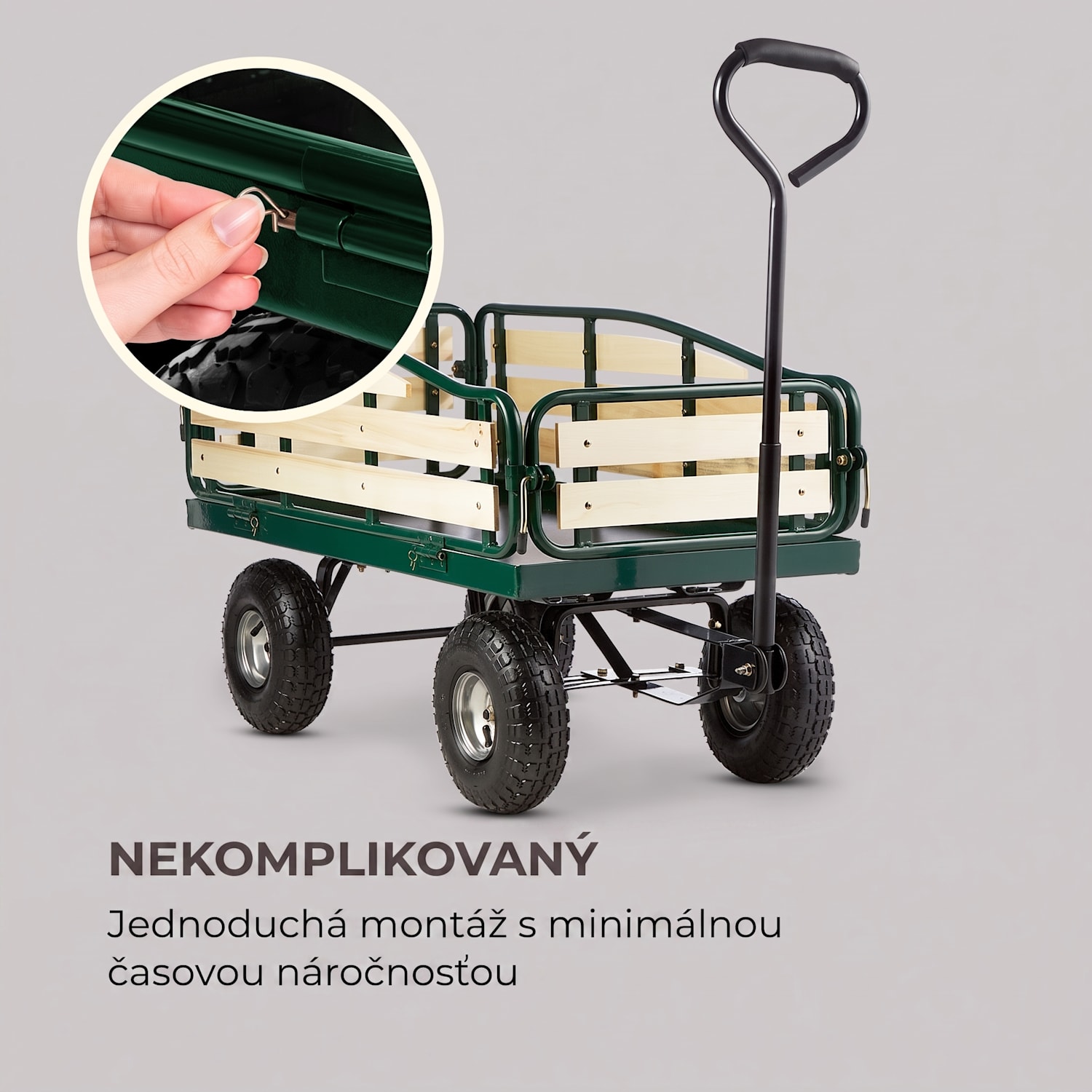 Ventura, ručný vozík, maximálna záťaž 300 kg, oceľ Tmavá zelená