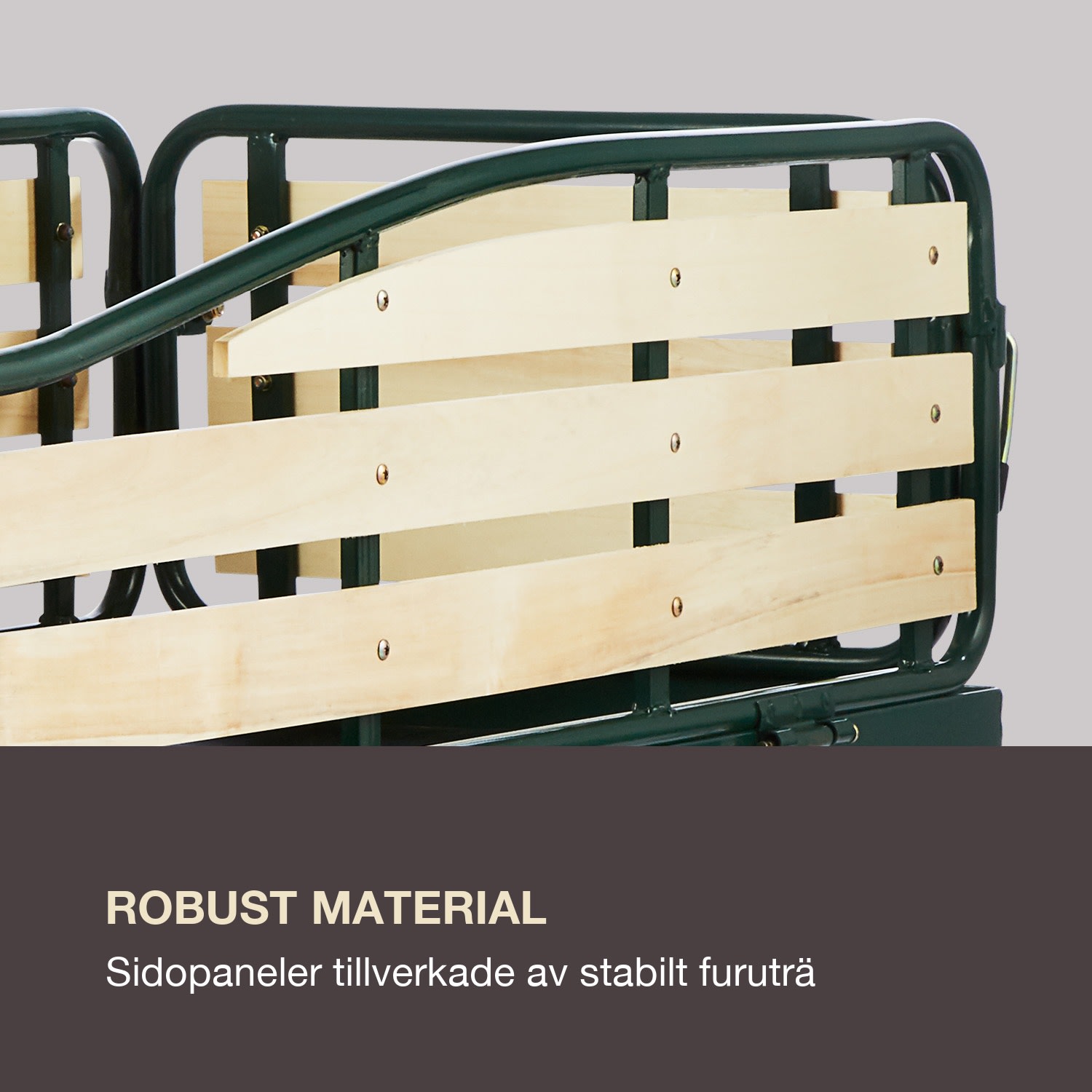 Ventura dragvagn för tung last 300 kg stål Mörkgrön