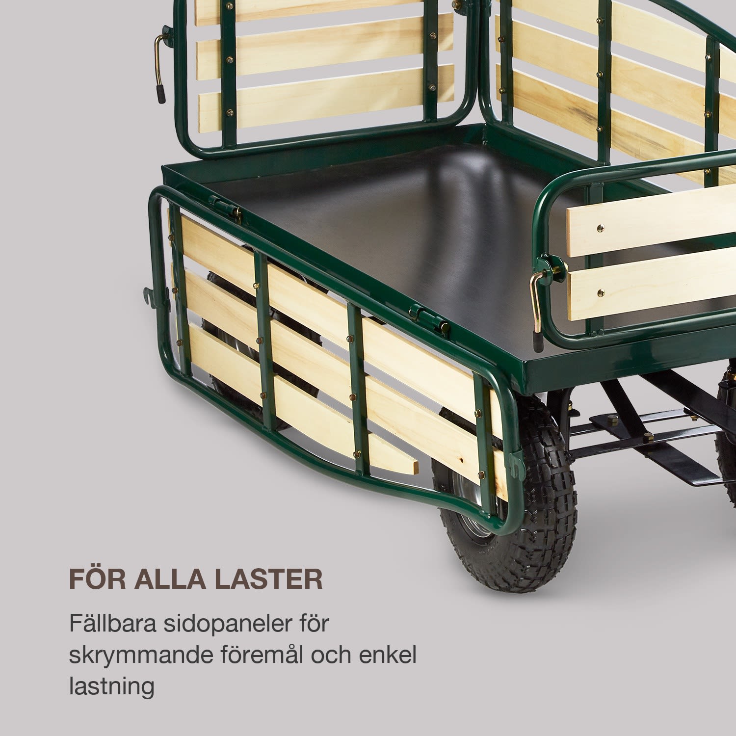 Ventura dragvagn för tung last 300 kg stål Mörkgrön