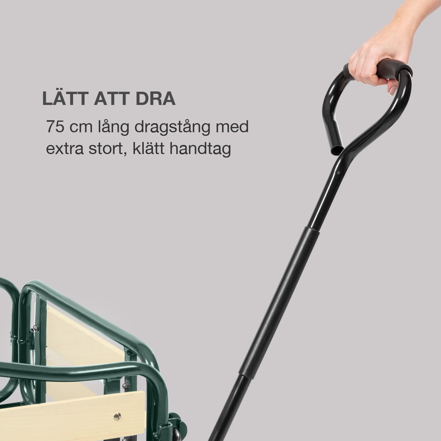 Ventura dragvagn för tung last 300 kg stål Mörkgrön