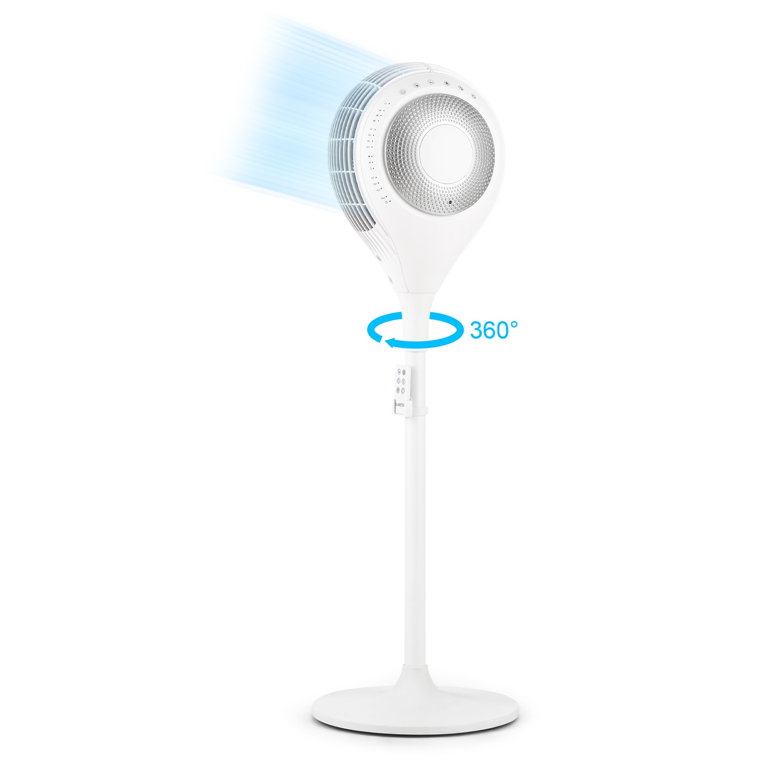 Airflex 360° staande ventilator lichaamssensor 56 W afstandsbediening wit 