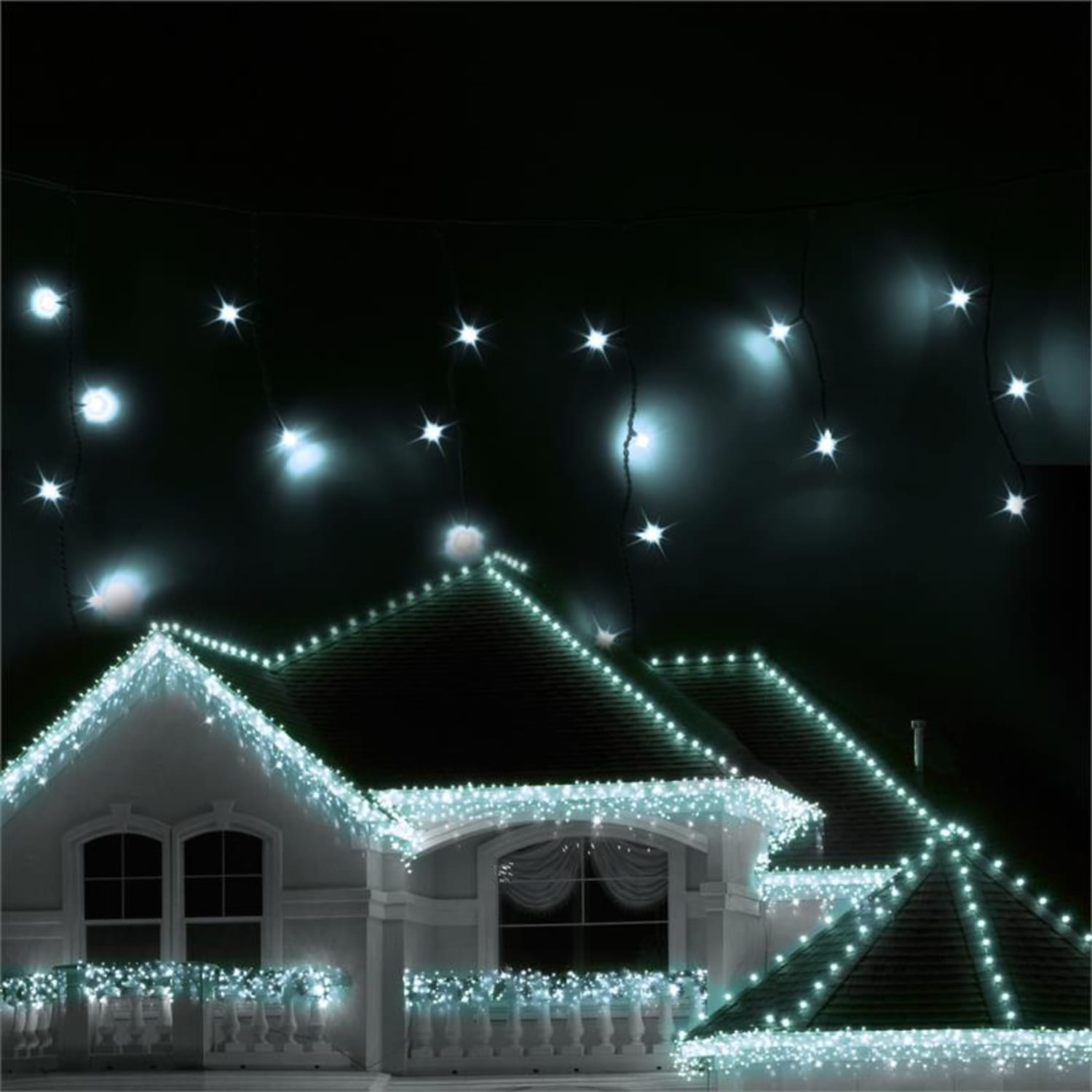 ICICLE-480-WW LED karácsonyi megvilágítás, jégcsapok, 24m, 480 LED égő, hidegfehér szín 24 m | Hideg Fehér