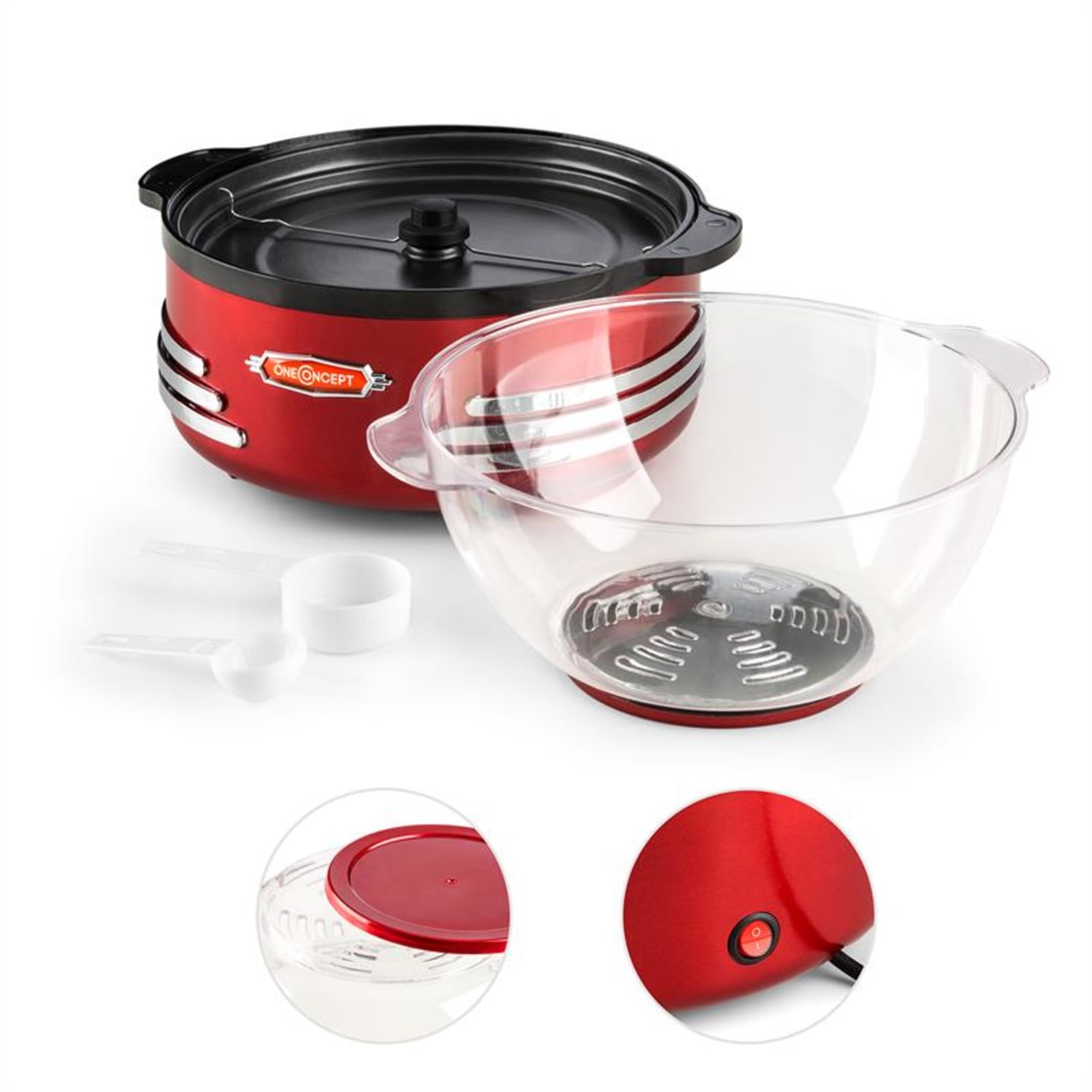 Couchpotato Popcorn Machine Electric Popcorn Maker Red 