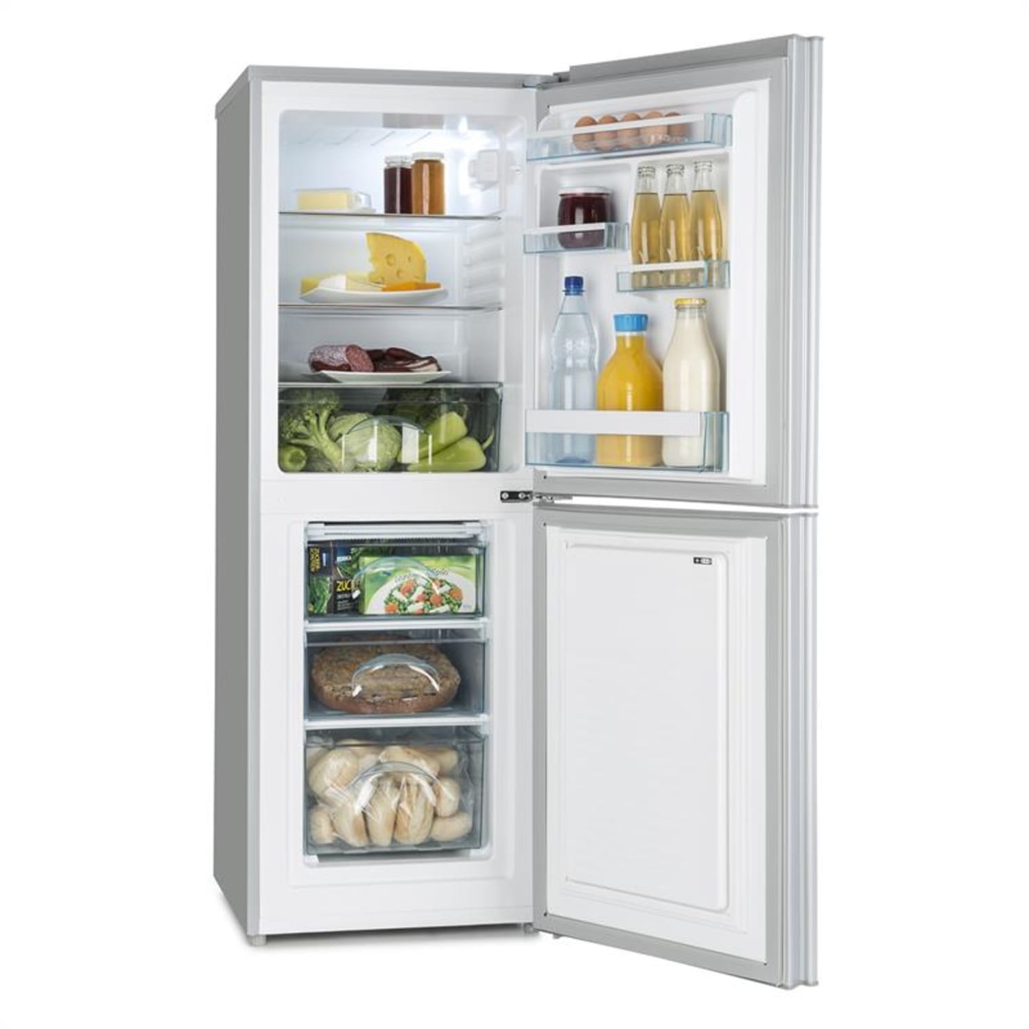 Luminance Frost koelvriescombinatie 98/52 l A+++ - zwart glazen voorfront 