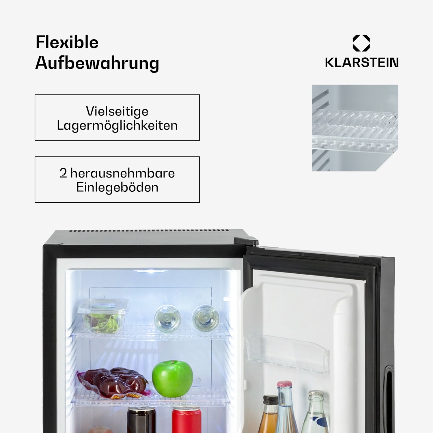 Happy Hour 33 Minibar 33L 5-15°C EEK G 25dB LED-Licht 33 Ltr | F | Schwarz